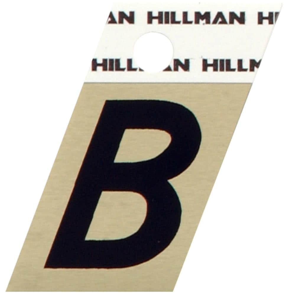 Hillman 1-1/2-in Reflective Black Letter B In The House Letters ...