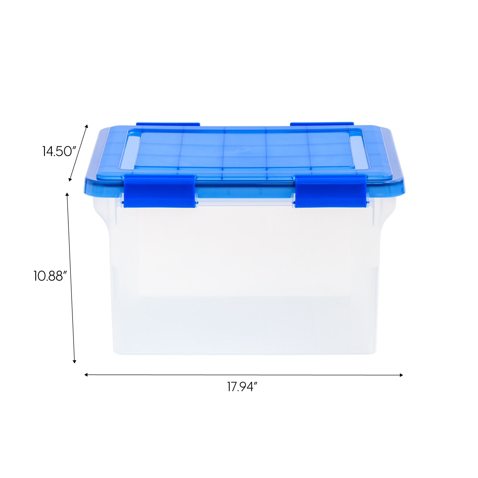 Pack of 2 - 133 Litre Extra Large Long Plastic Storage Boxes with Lids