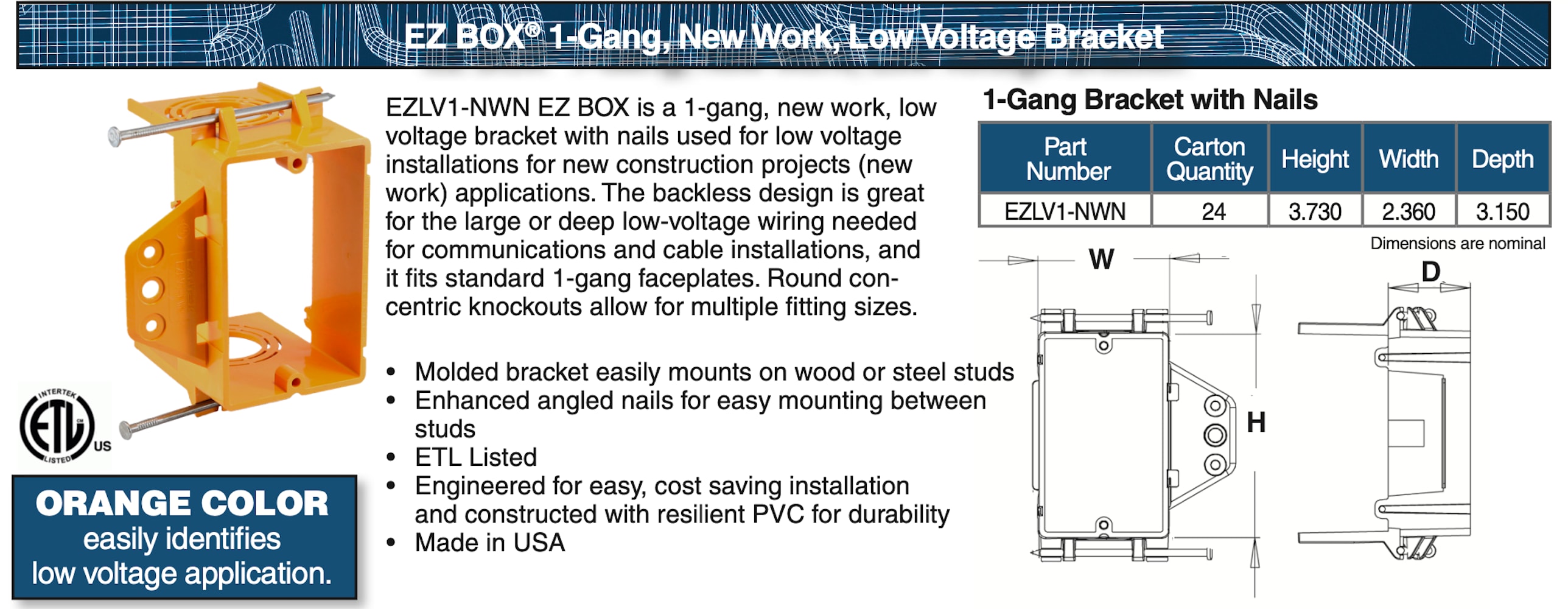 CANTEX LEZLV1-NWN Electrical-Box - View #2