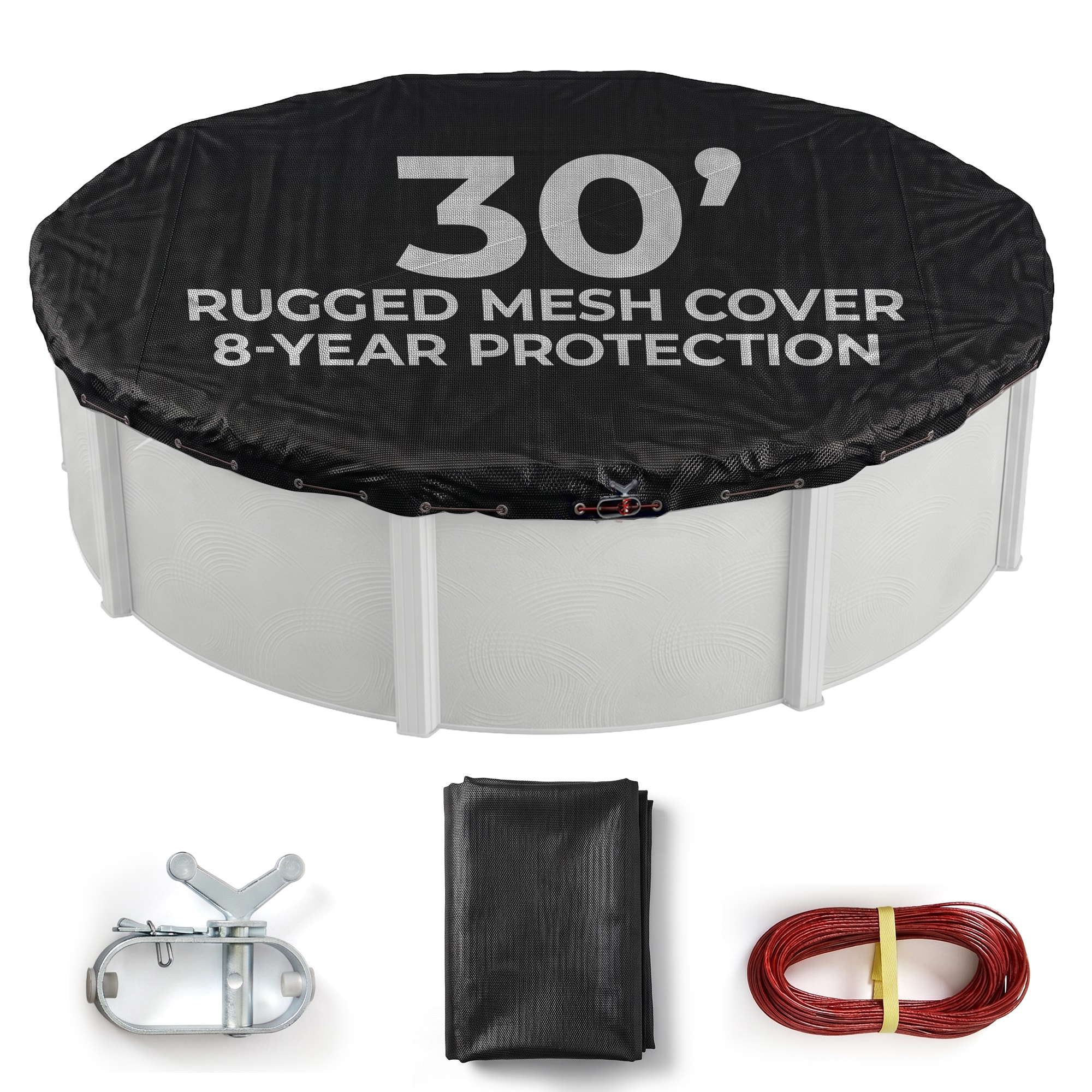 Blue Wave - 34-ft x 34-ft Rugged Mesh Polyethylene Winter Round Pool Cover
