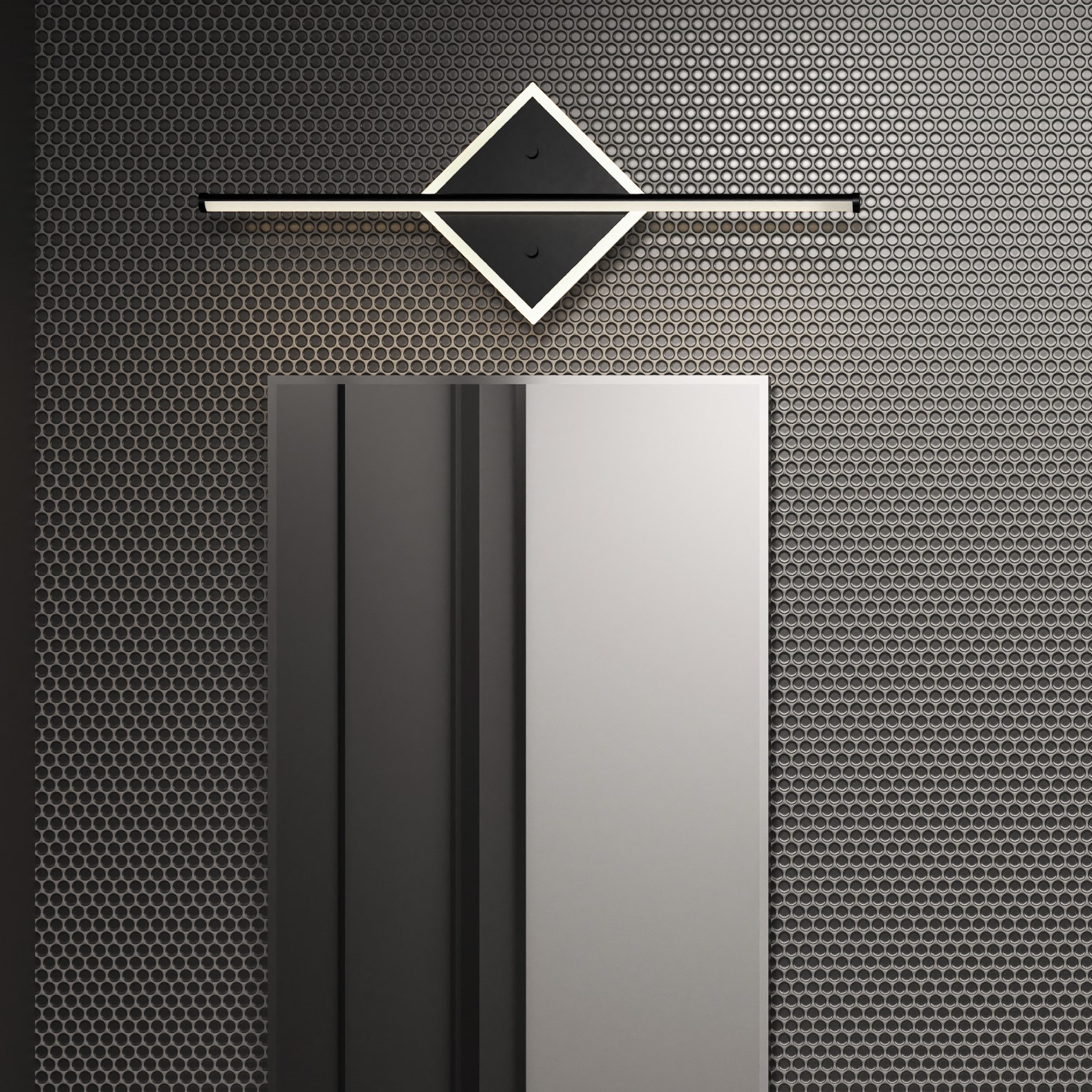Quoizel PCPCL8525MBK Parcelle 25-in 1 -Light Matte Black Integrated LED Modern/contemporary Vanity light