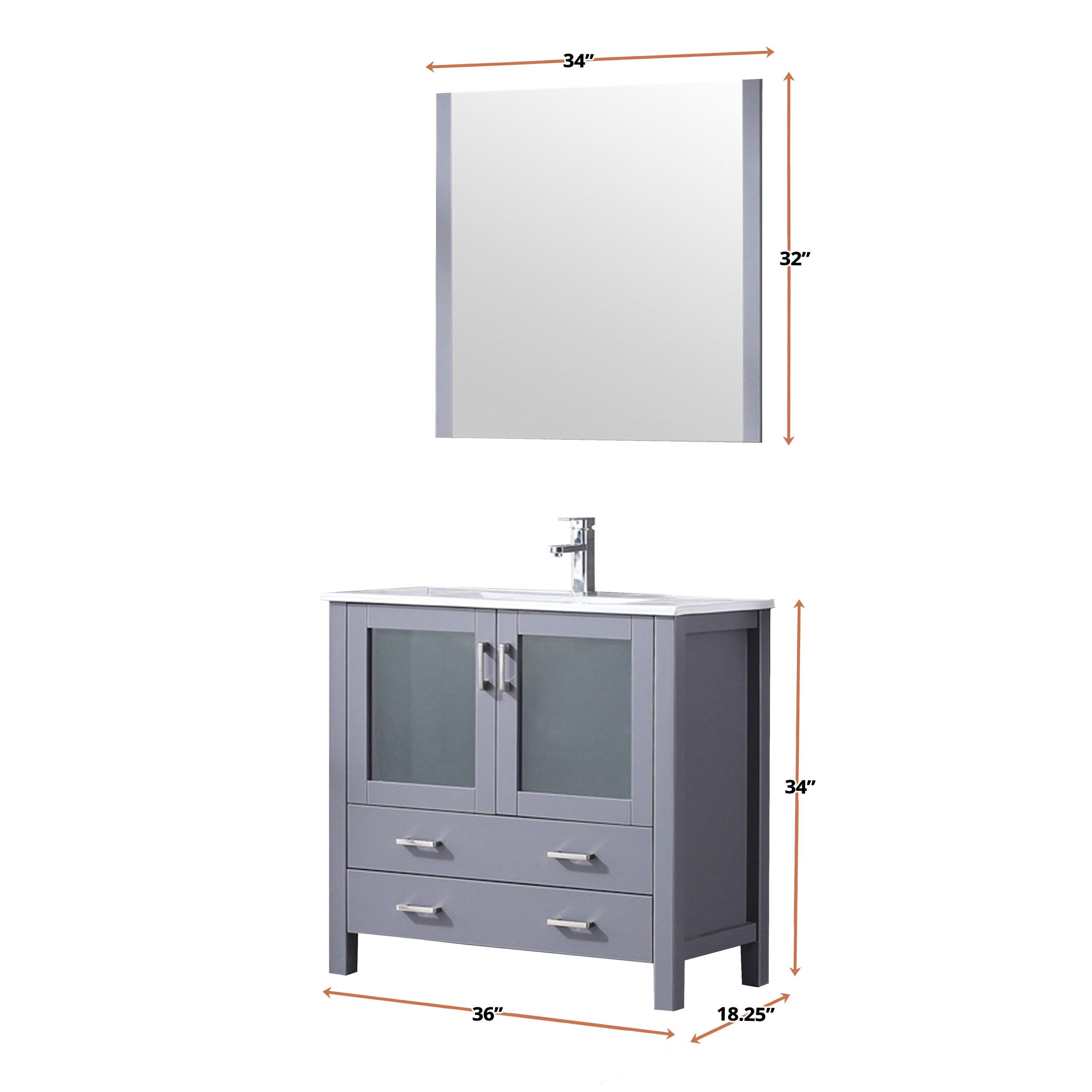 Lexora LV341836SBESM34F Bath-Vanity-Combo - View #6