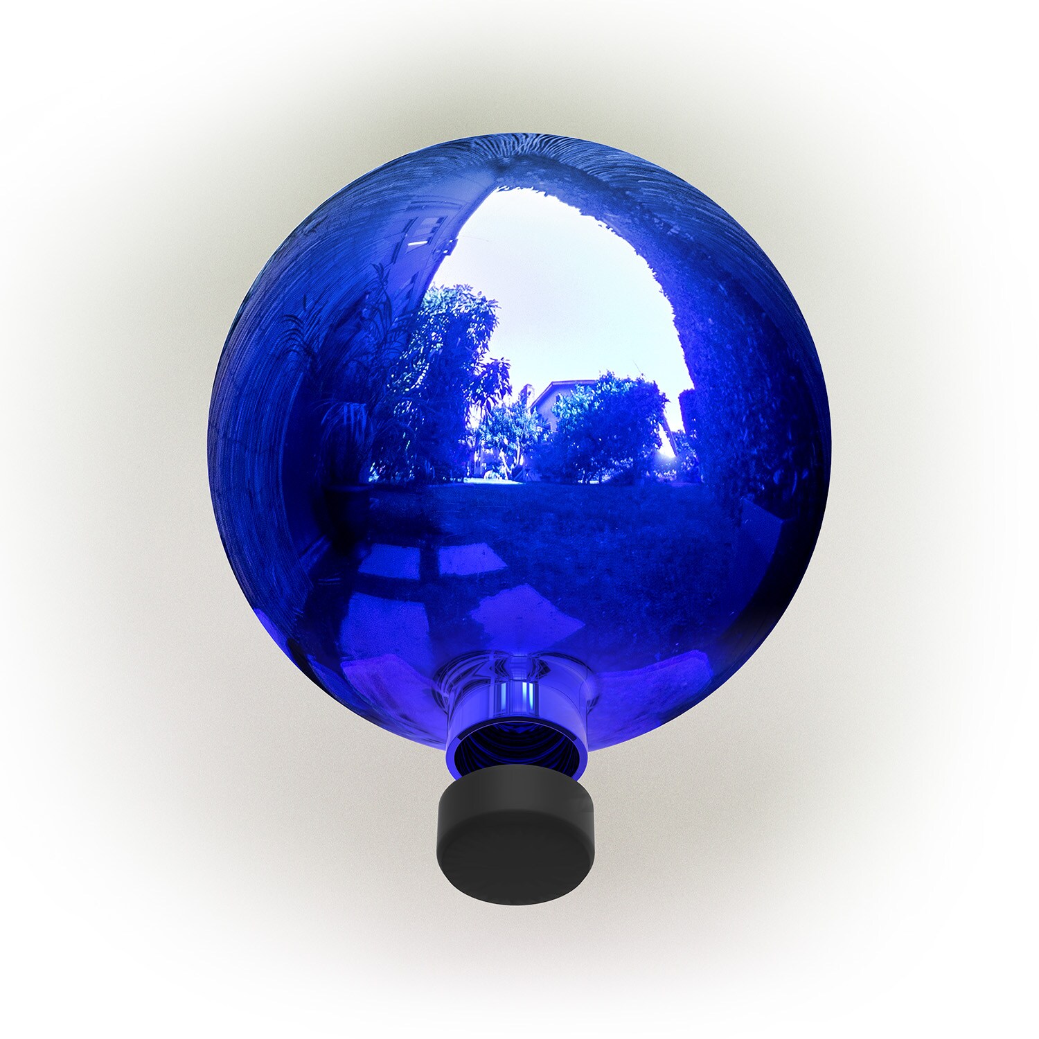 JforSJizT 6 inch Diameter Blue Gazing Ball,Blue Stainless Steel Polished Reflective Smooth Garden Sphere Globe Mirror,Colorful and Shiny Addition to Any Garden or Home 