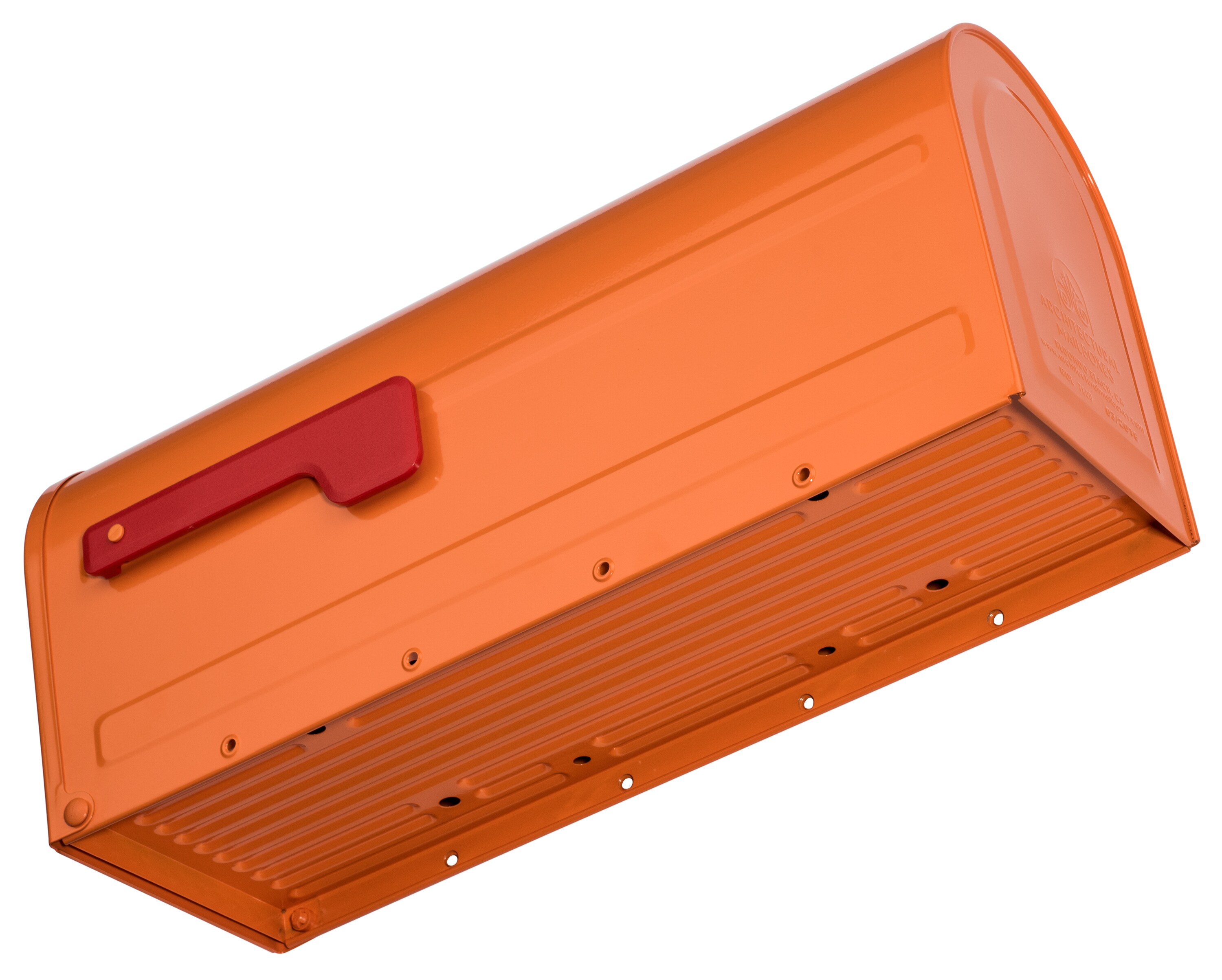 Architectural Mailboxes Post Mount Orange Metal Standard Mailbox 
