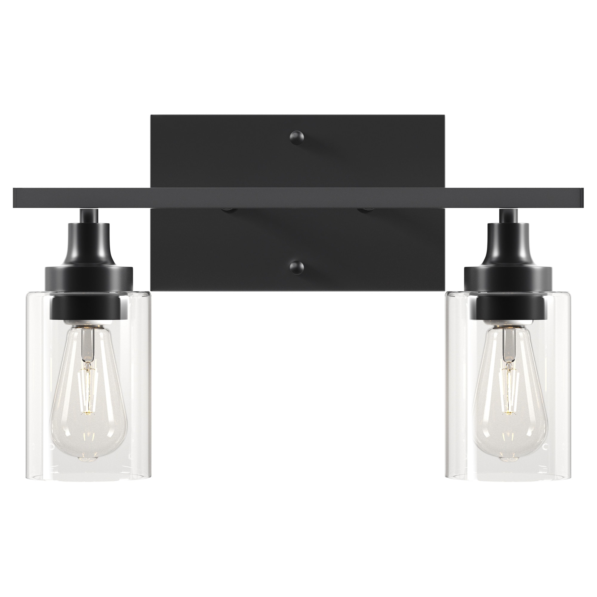 CO-Z HCF-4029-BK 14-in 2 -Light Matte Black Modern/contemporary Vanity light