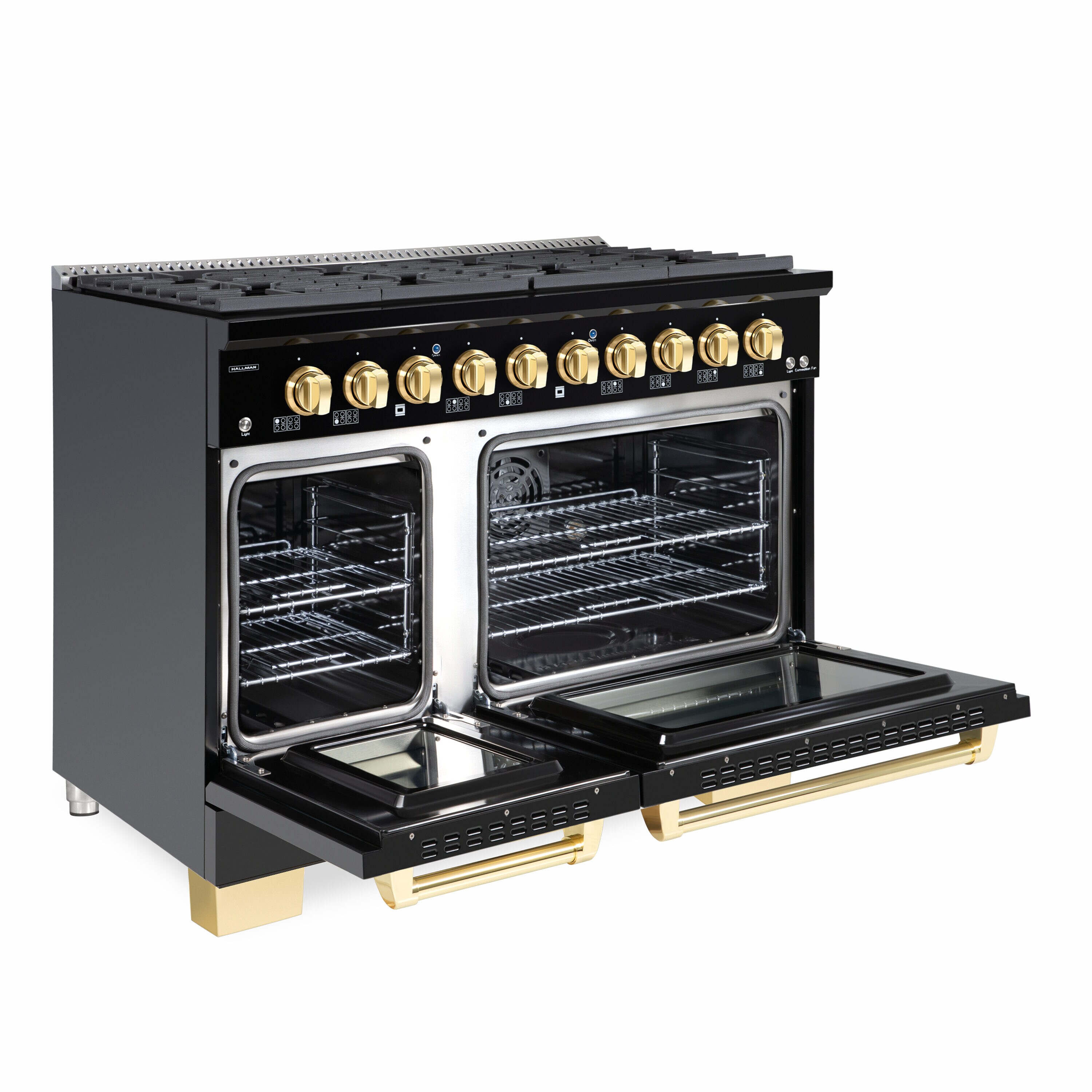 Hallman HBRG48BSGB Double-Oven-Gas-Ranges - View #4