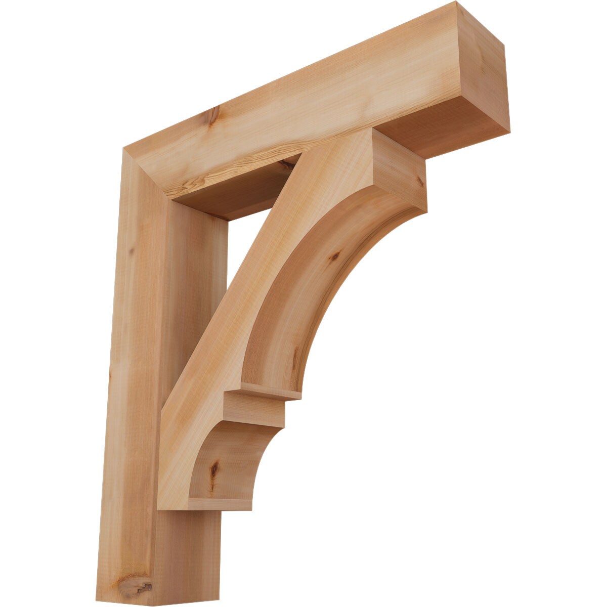 Ekena Millwork BKT06X30X34BOA05SWR Balboa block smooth 5-1/2-in x 30-in x 34-in Western red cedar Brown Wood Standard bracket