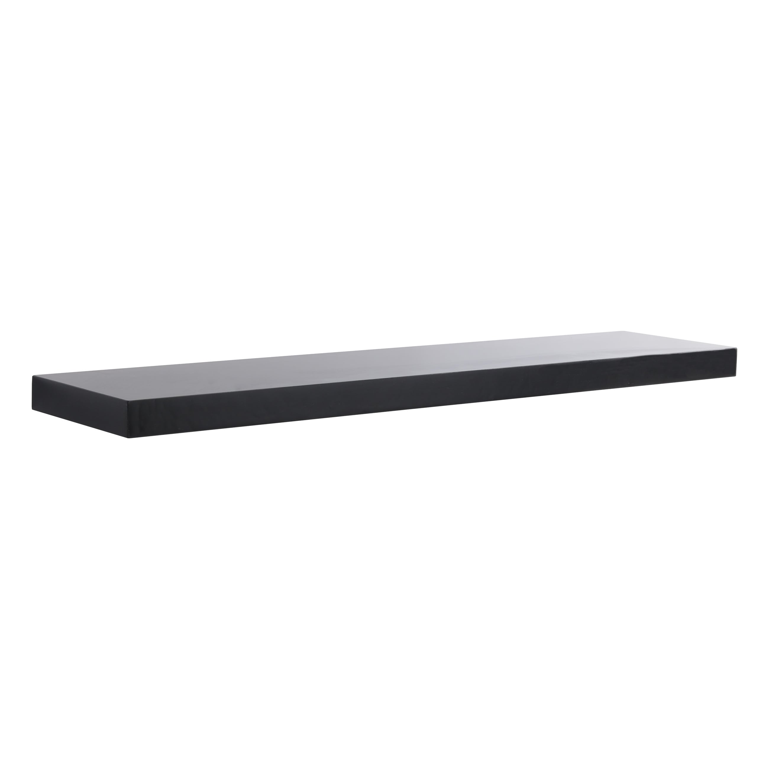 allen + roth Black Floating Shelf 30-in L x 4.49-in D (1