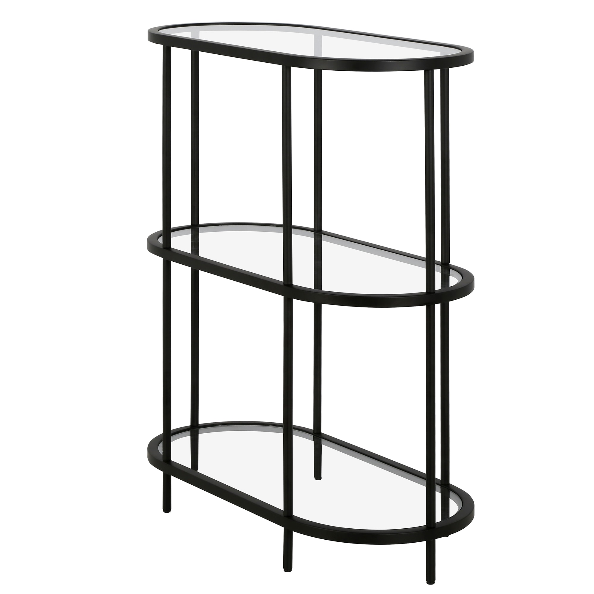 Hailey Home BK1056 Leif Blackened Bronze Metal 3 -Shelf Bookcase ( 30-Inches W x 36-Inches H x 14-Inches D ) Finished