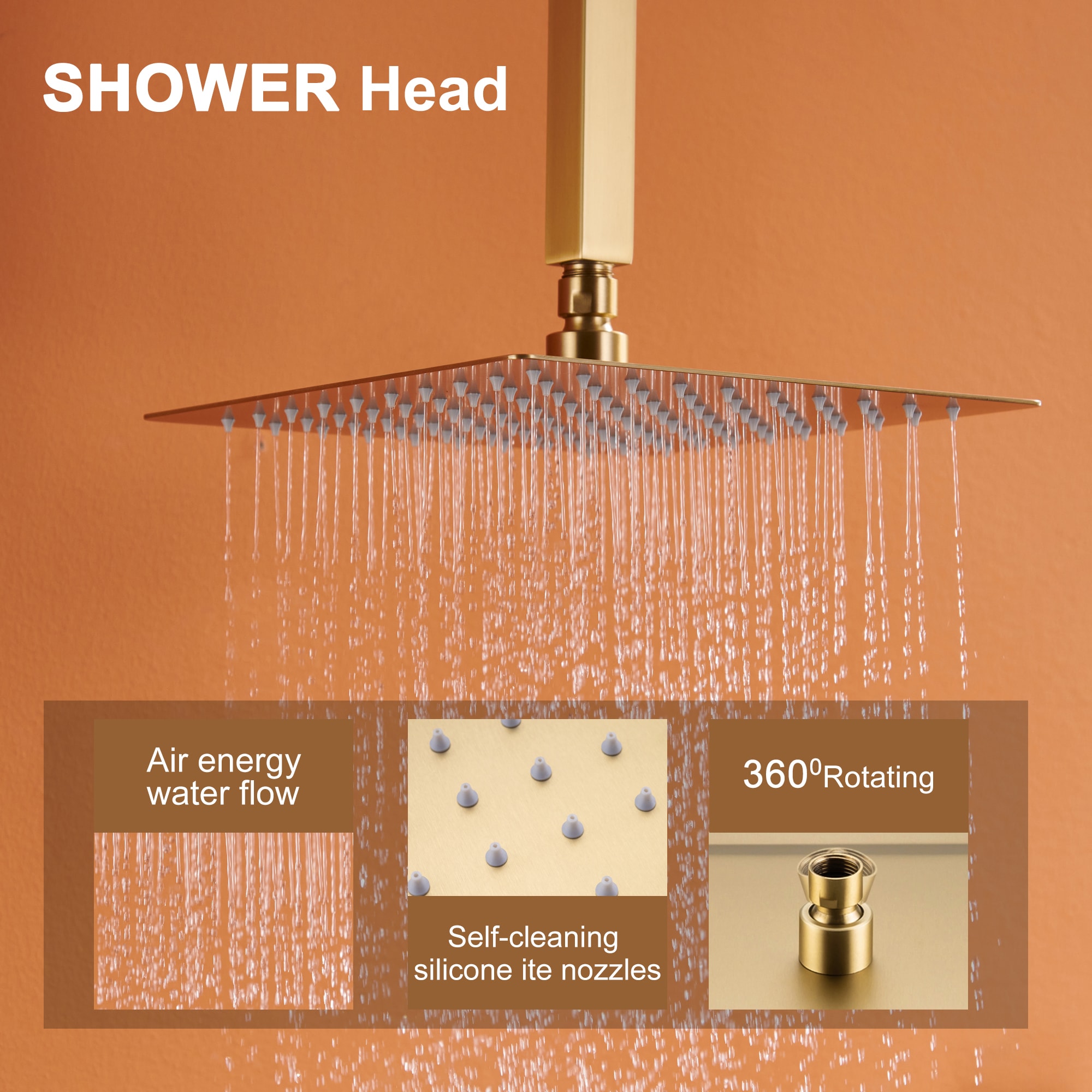 Clihome CL-EB10WBN Showerhead-Bar-Panels - View #6