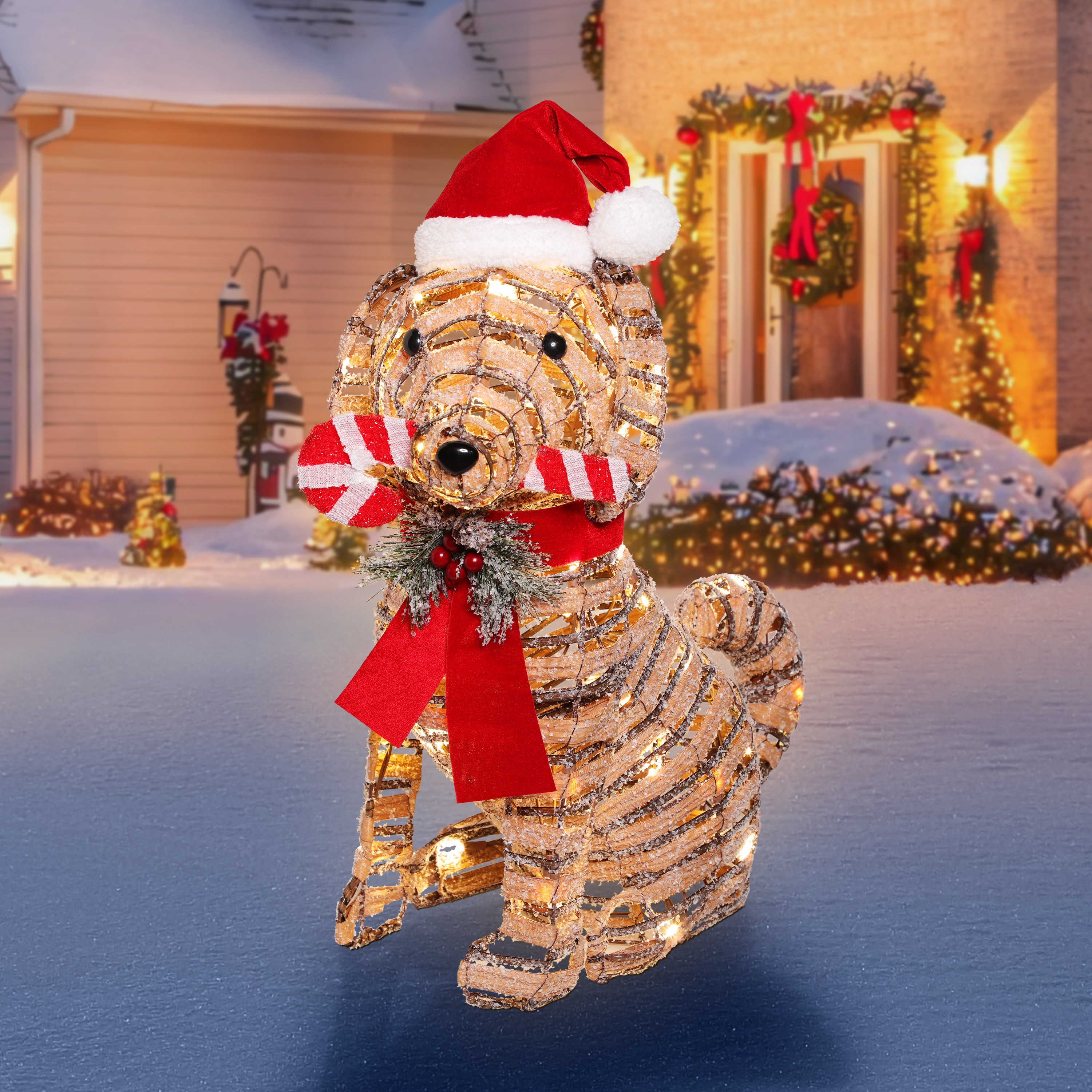 Holiday Living LED lighted dog 2024 outdoor holiday decor