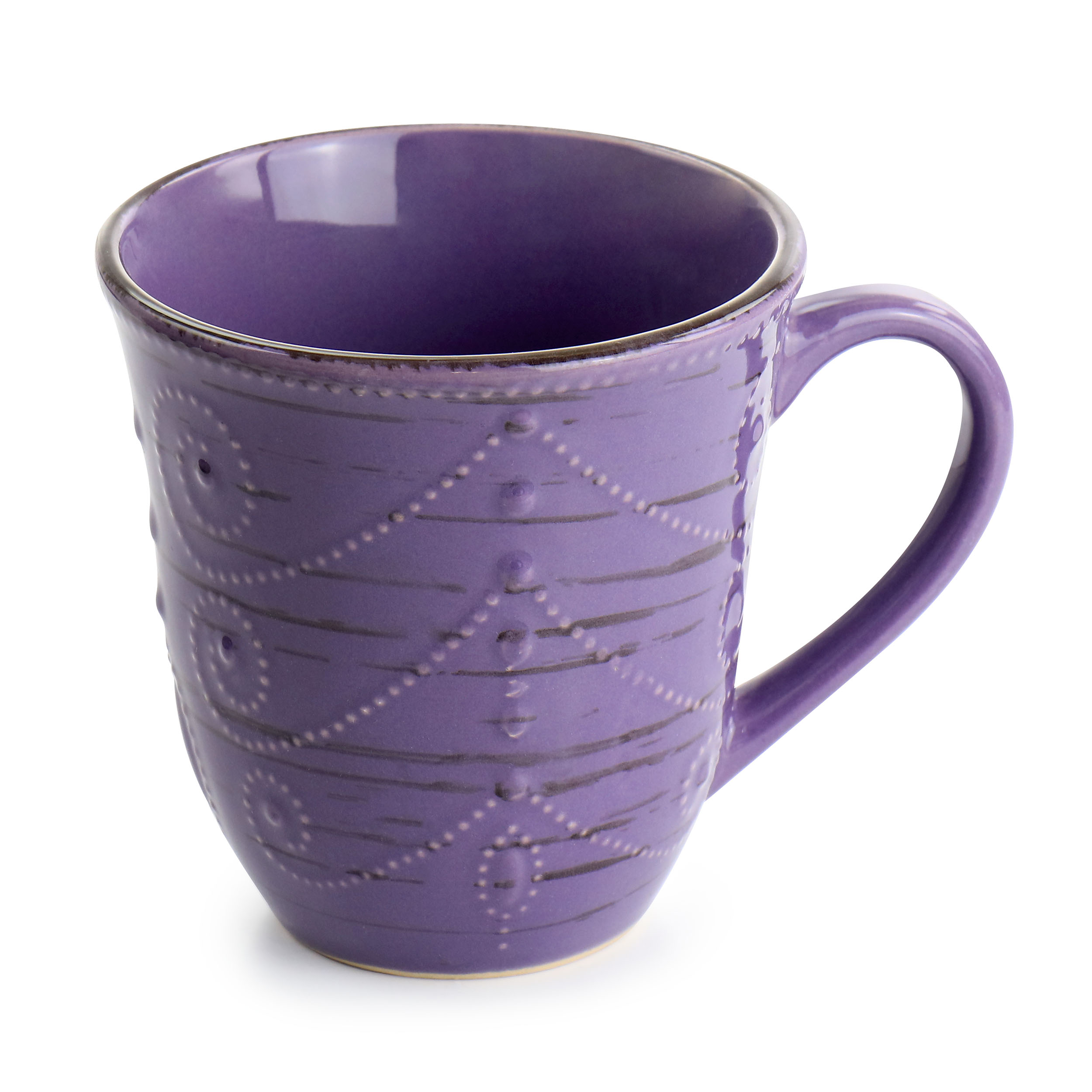 Elama 16-Piece Purple Stoneware Dinnerware in the Dinnerware department at