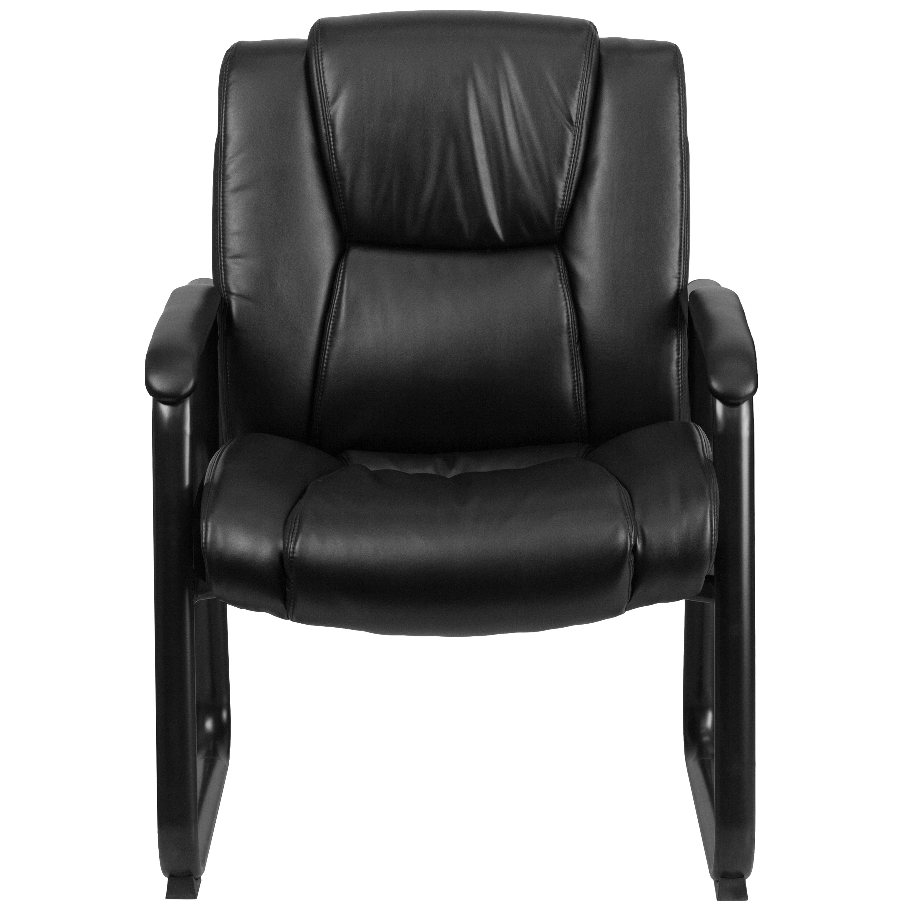 Black LeatherSoft Executive Sled Base Office Chair