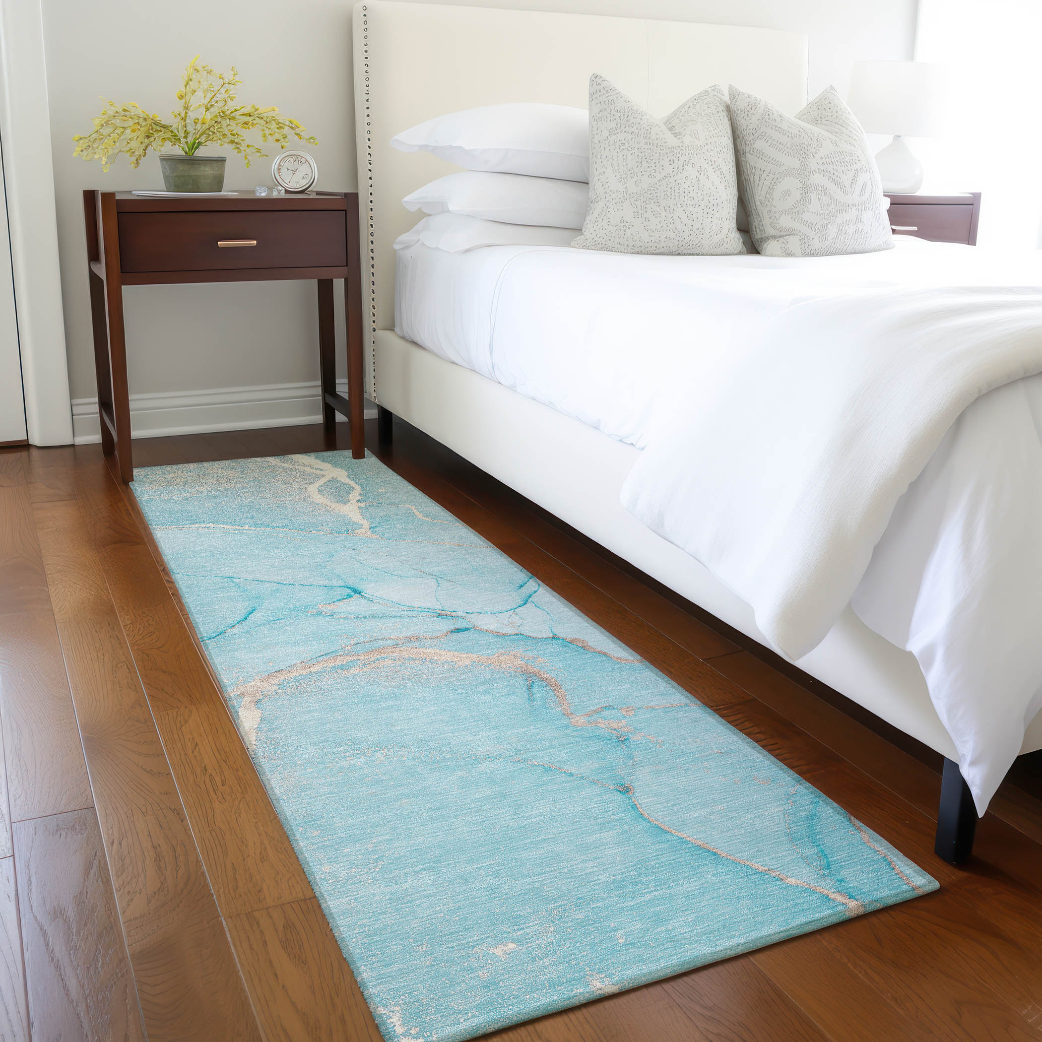 Addison Rugs ACN510TE2X8 Chantille ACN510TE 2 x 7 (ft) Polyester Teal Rectangular Indoor/Outdoor Abstract Machine washable Area rug