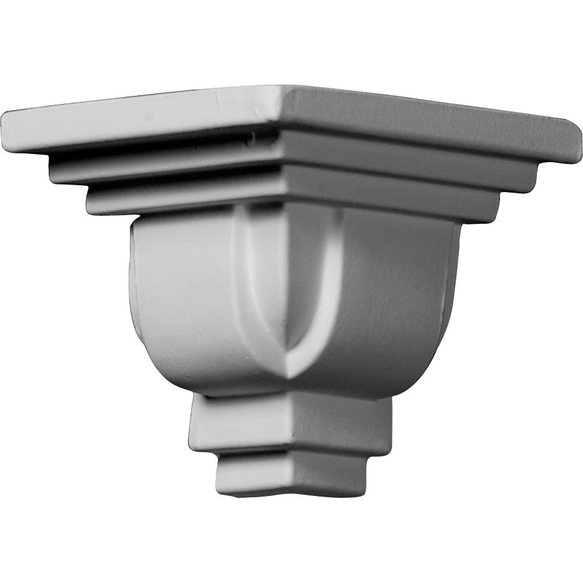 Ekena Millwork MOC02X02SQ Sequential 2-3/4-in x 2-5/8-in Exterior Primed Polyurethane Traditional 205340 Outside corner Crown Moulding Block