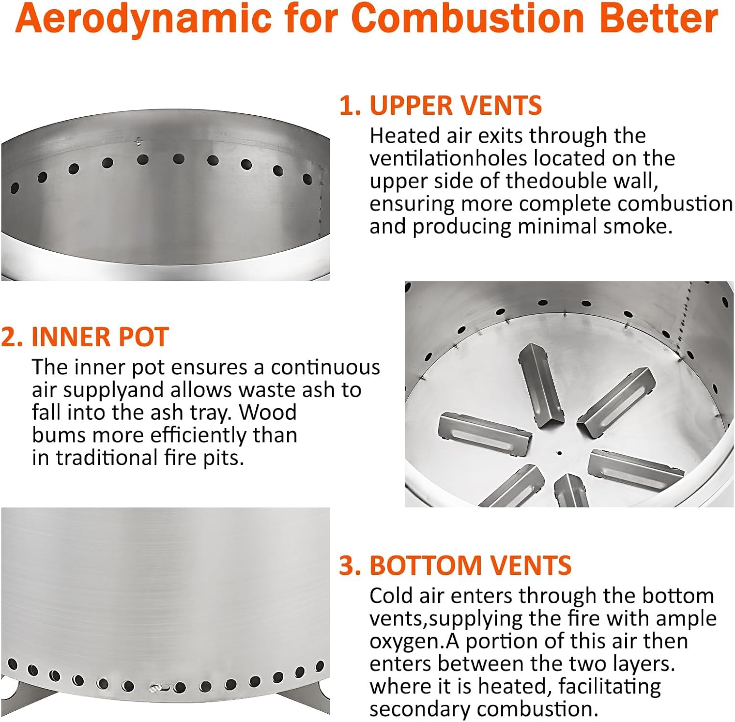 Qeetex LRB-PHO-0XA3T560 Outdoor-Wood-Burning-Fireplaces - View #2