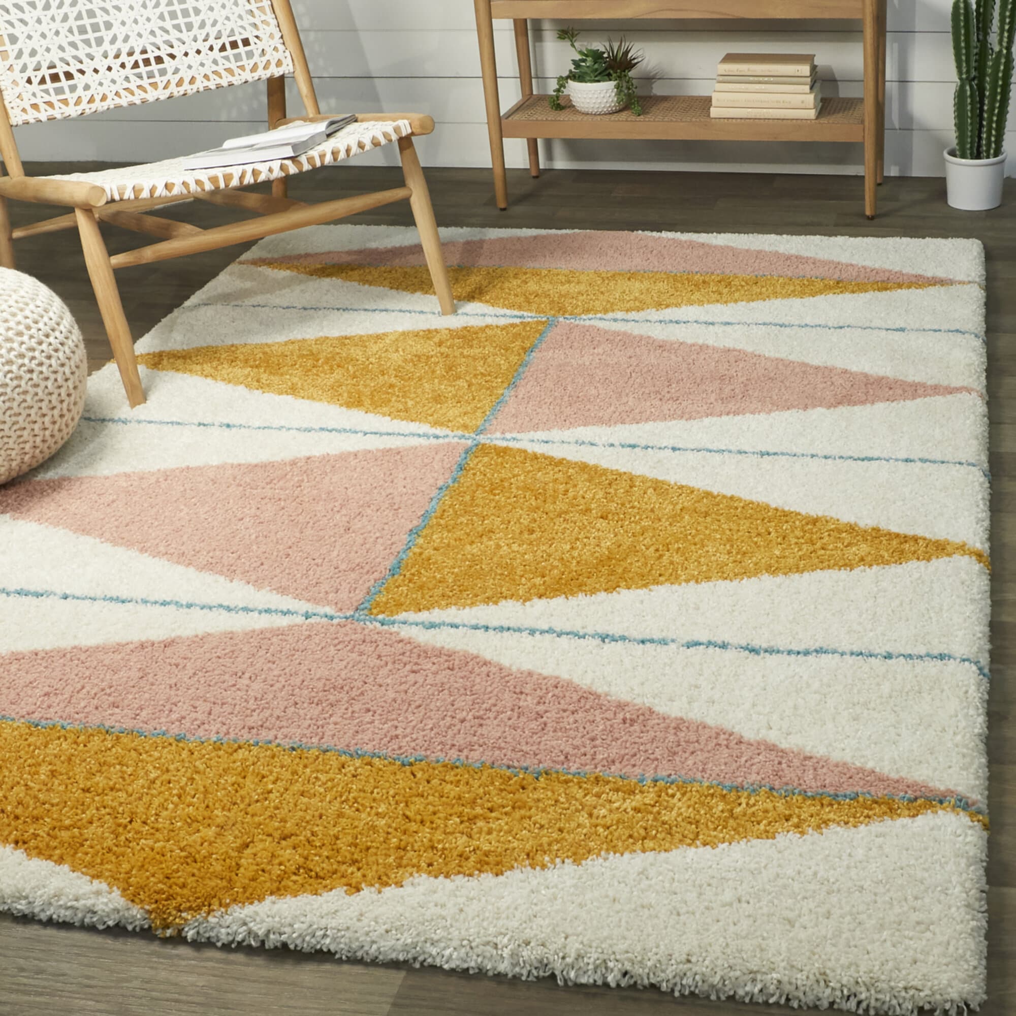 Balta 3011989 Levine 8 x 10 (ft) Loomed Polypropylene Orange Rectangular Indoor Geometric Bohemian/Eclectic Area rug