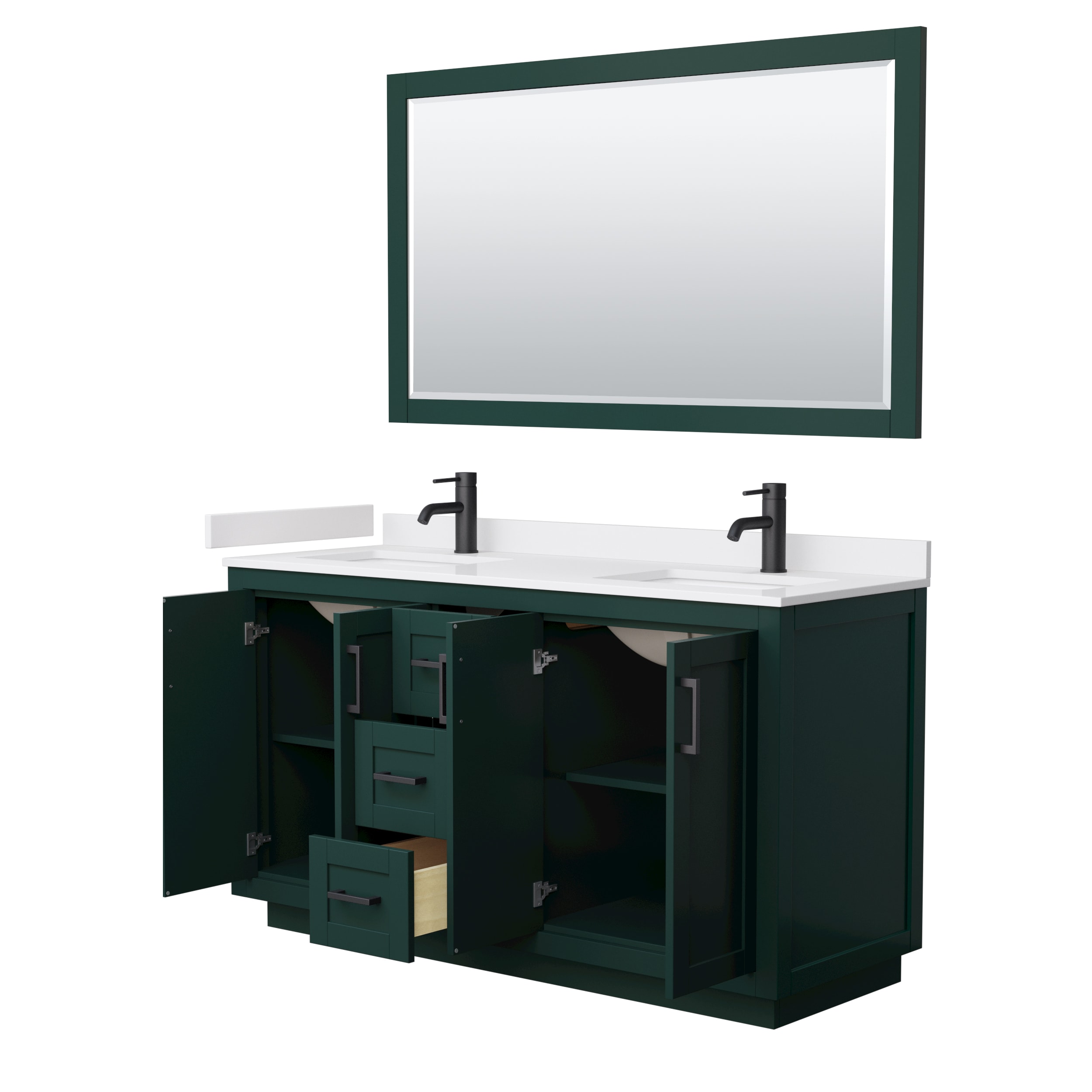 Wyndham Collection WCF292960DGKWCUNSM58 Bath-Vanity-Combo - View #3
