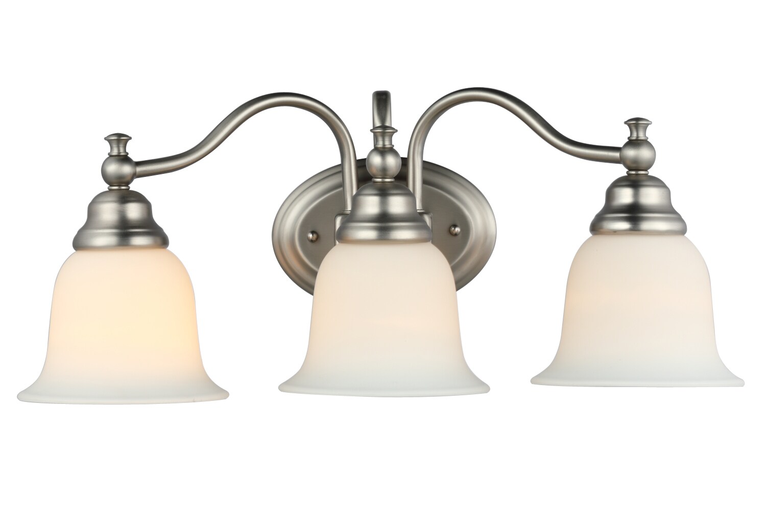 allen + roth Brandy Chase 22.83-in 3-Light Brushed Nickel Traditional ...