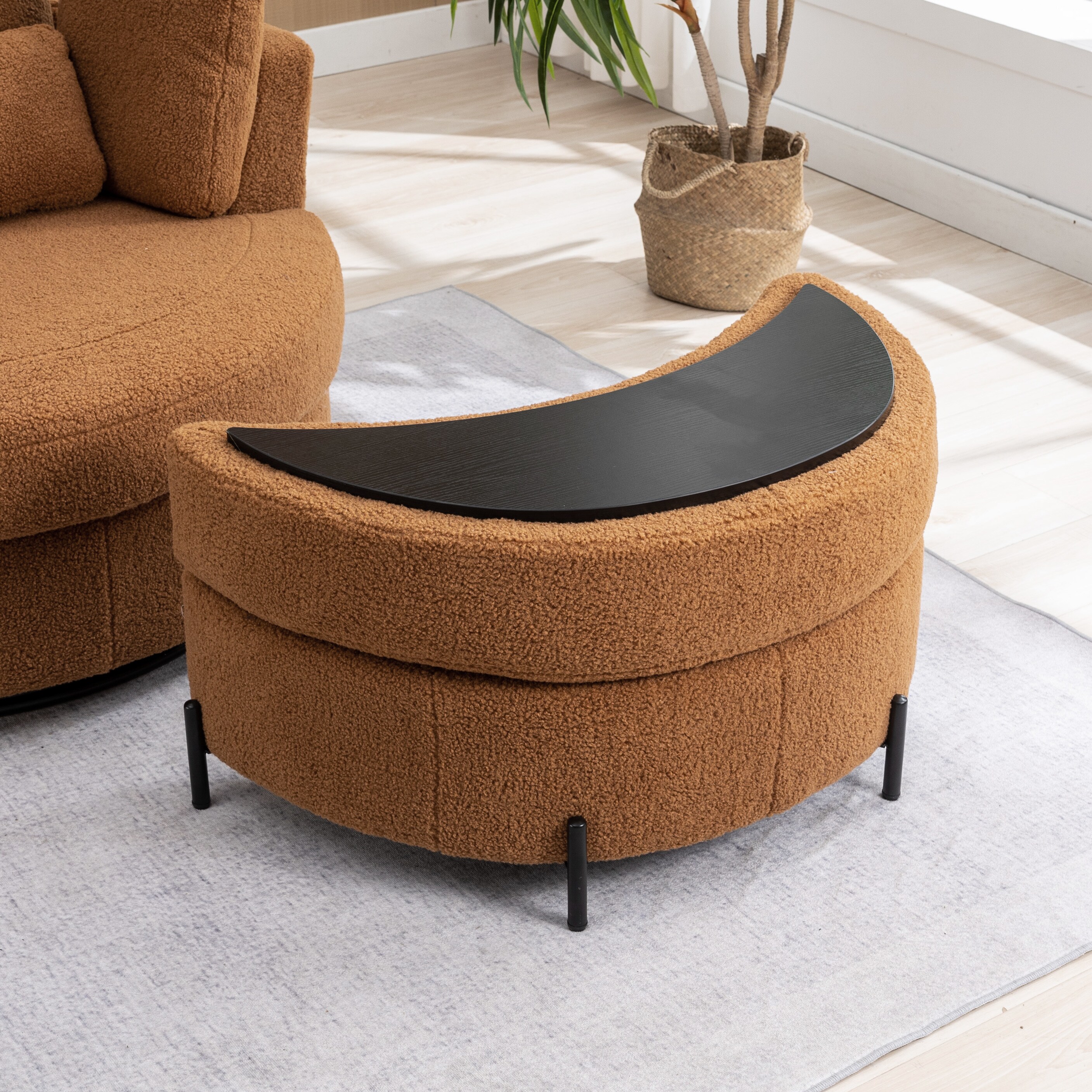 Hrinhom HC-W4001-CARAMEL Indoor-Ottomans - View #2