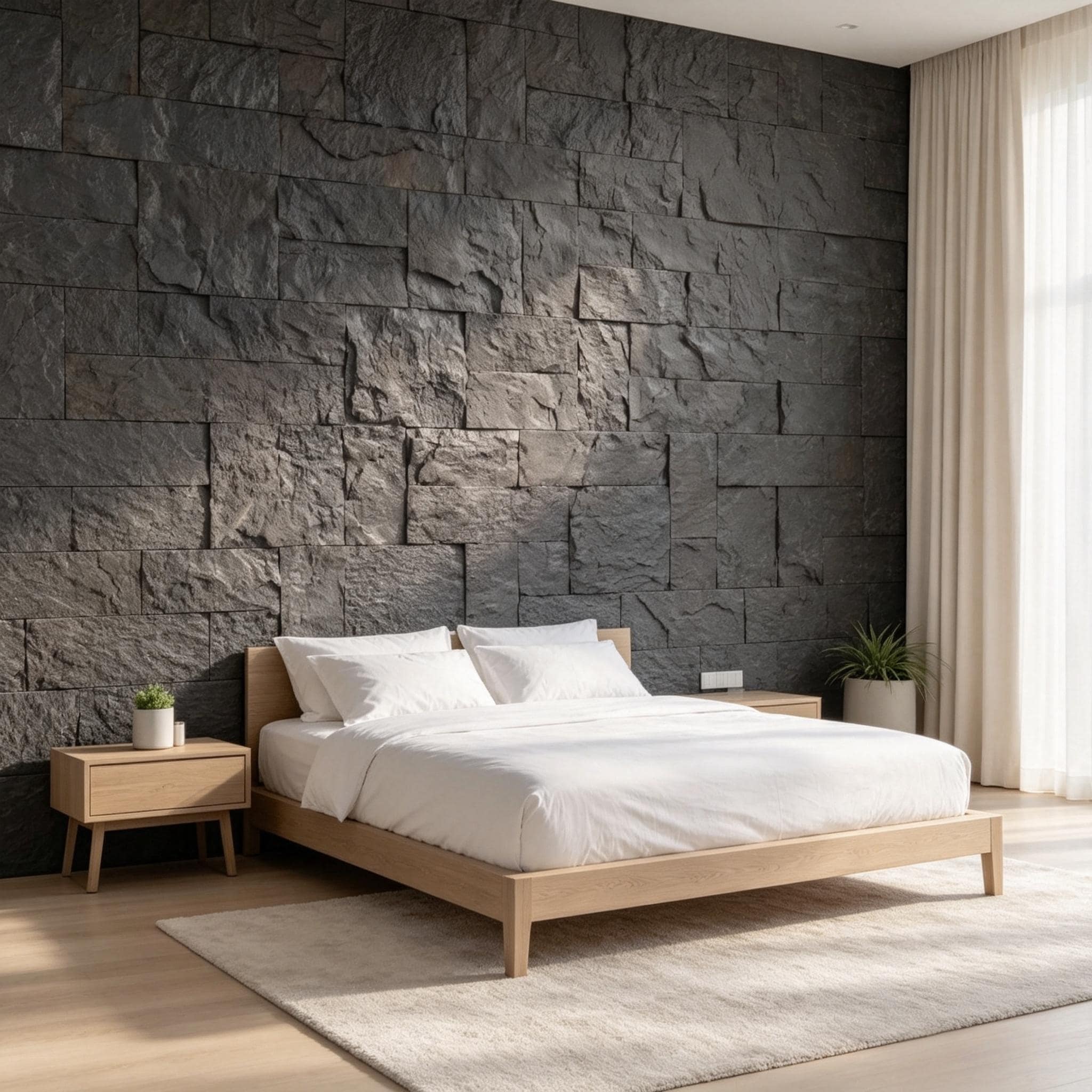 Lirago 8-Pack 3D Faux Stone Wall Panels Lightweight Polyurethane Panels Indoor Outdoor Decorative Wall Siding