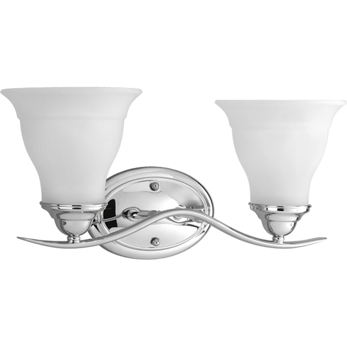 Progress Lighting P3191-15 Trinity 17.25-in 2 -Light Polished Chrome Transitional Vanity light