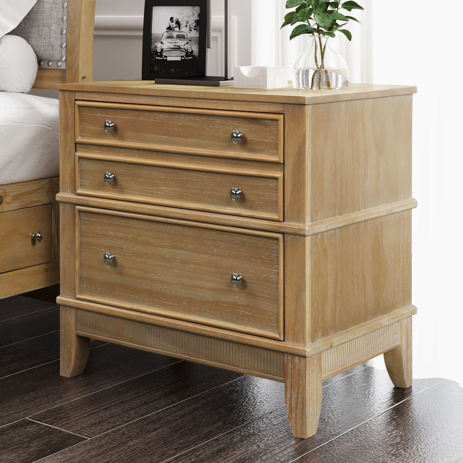 JASMODER WF195778AAD Natural Pine Nightstand