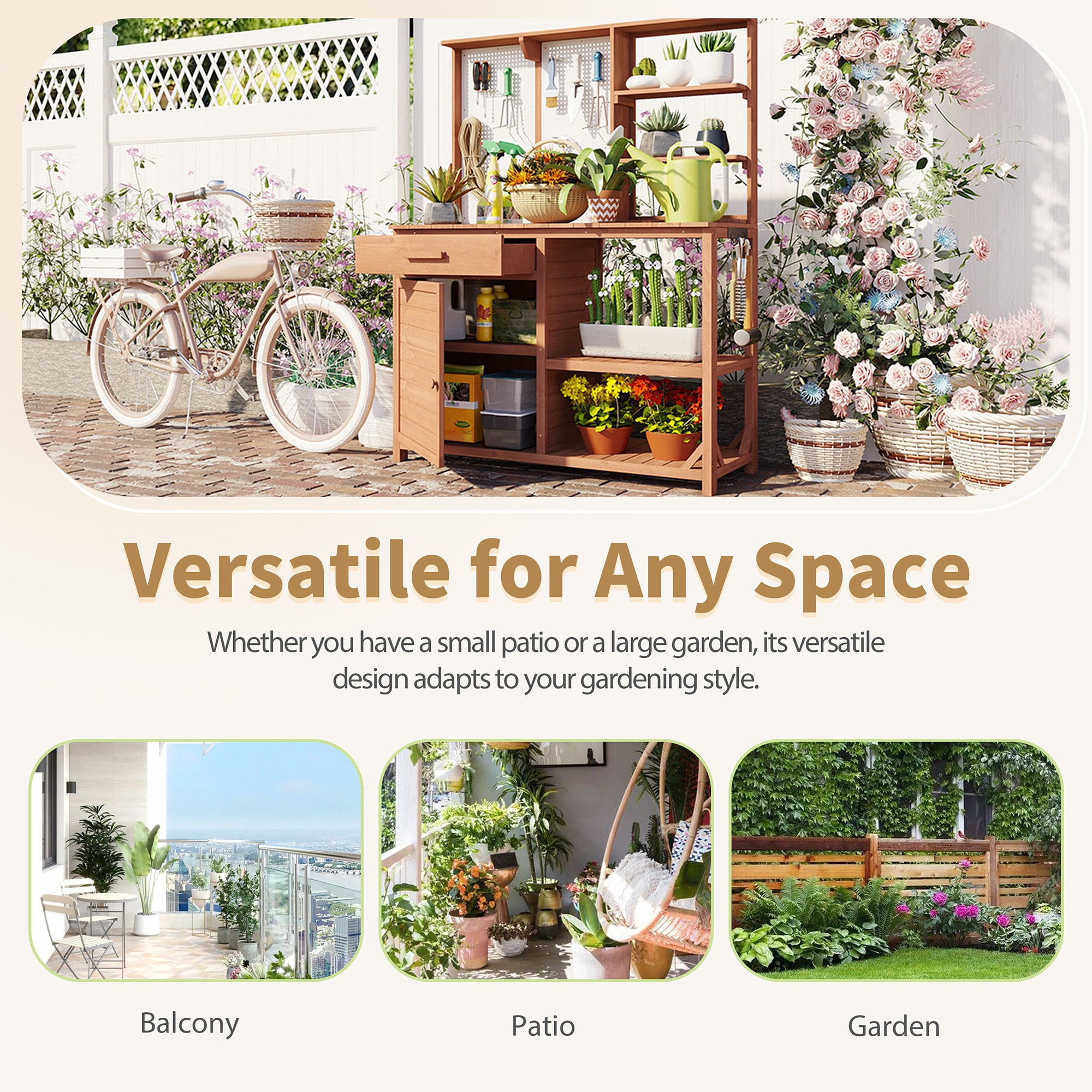 SINOFURN SYA010591GY Potting-Benches - View #5
