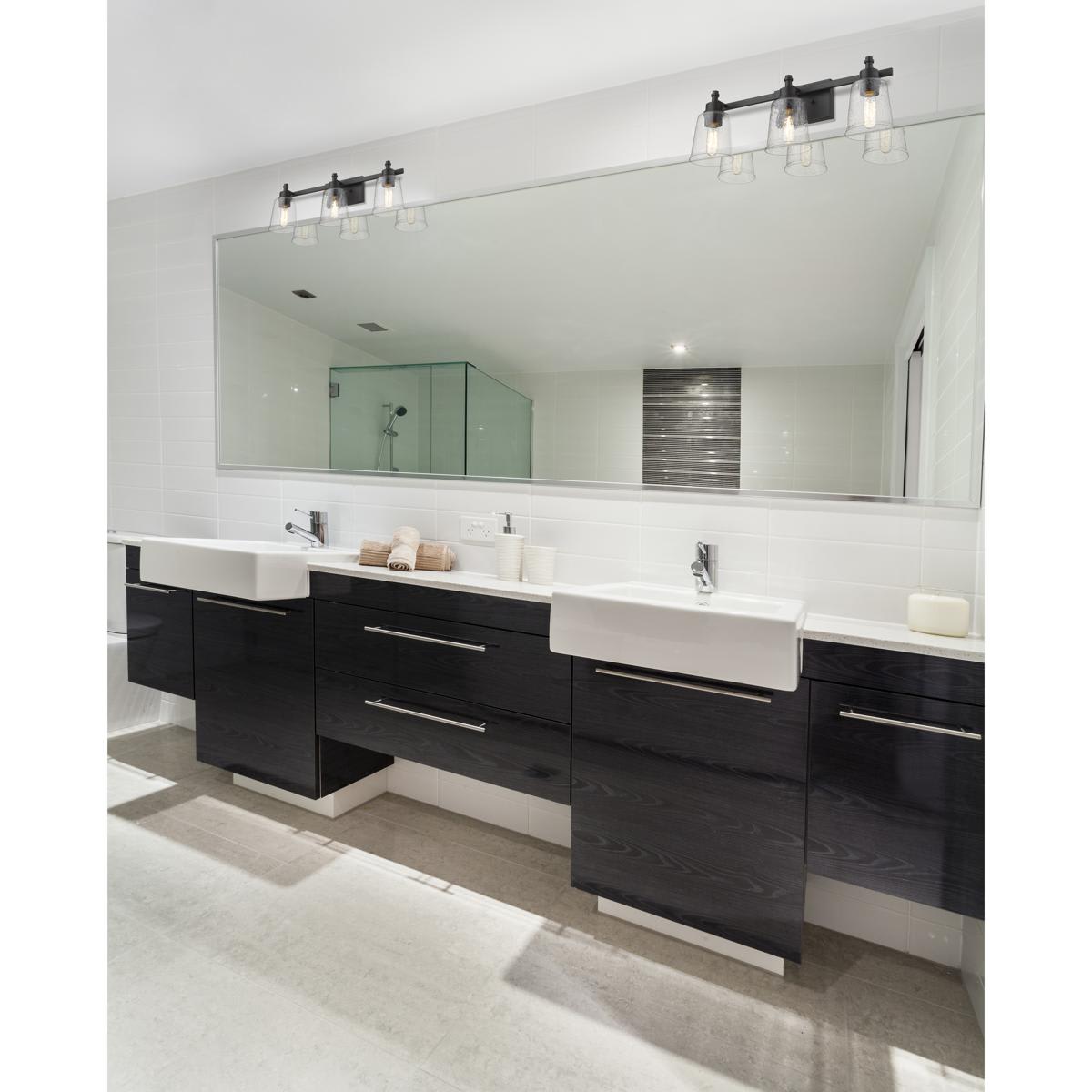 Z-Lite Bohin 24-in 3 Light Matte Black Modern/contemporary Bathroom ...
