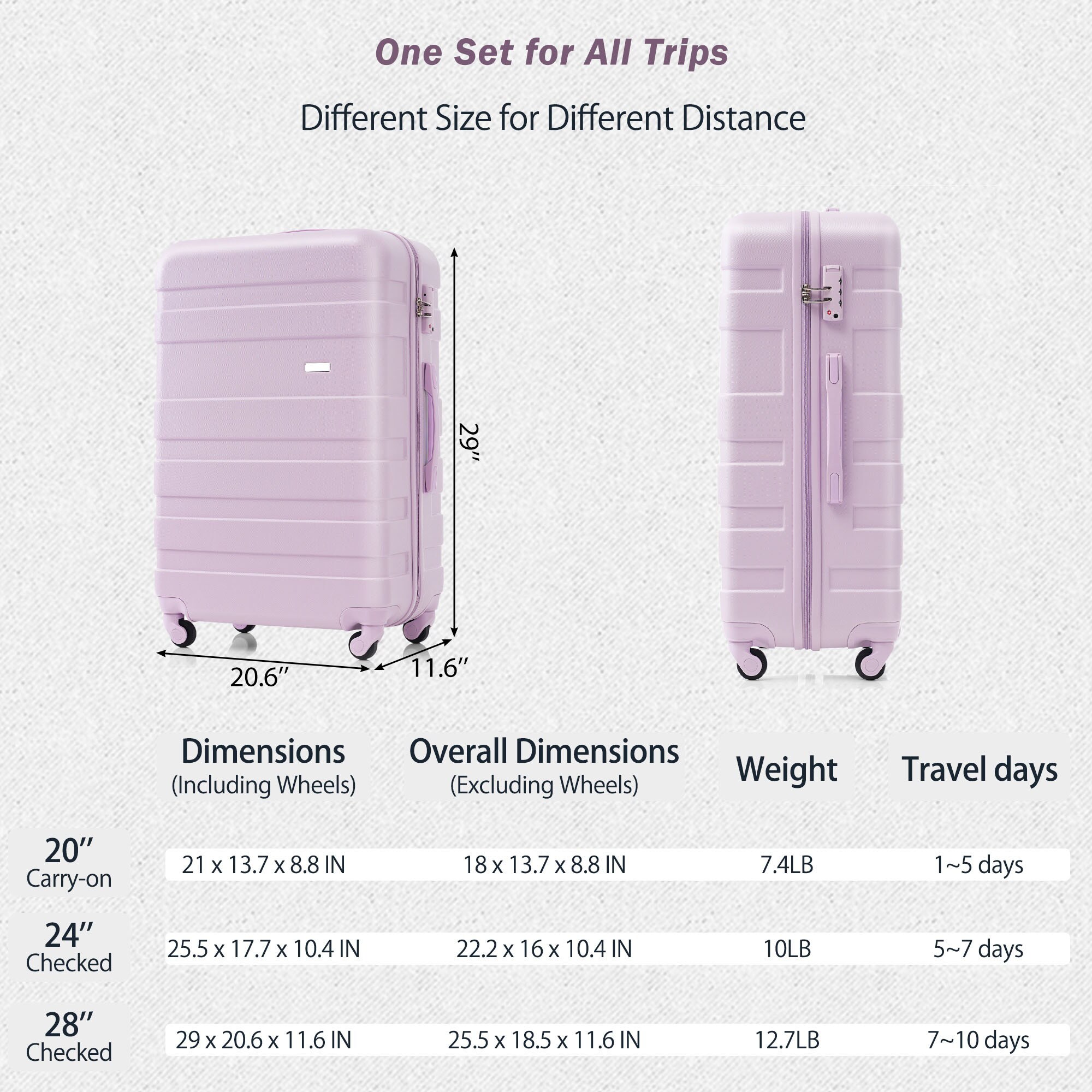 Bybafun YD9600003 Luggage-And-Luggage-Sets - View #2