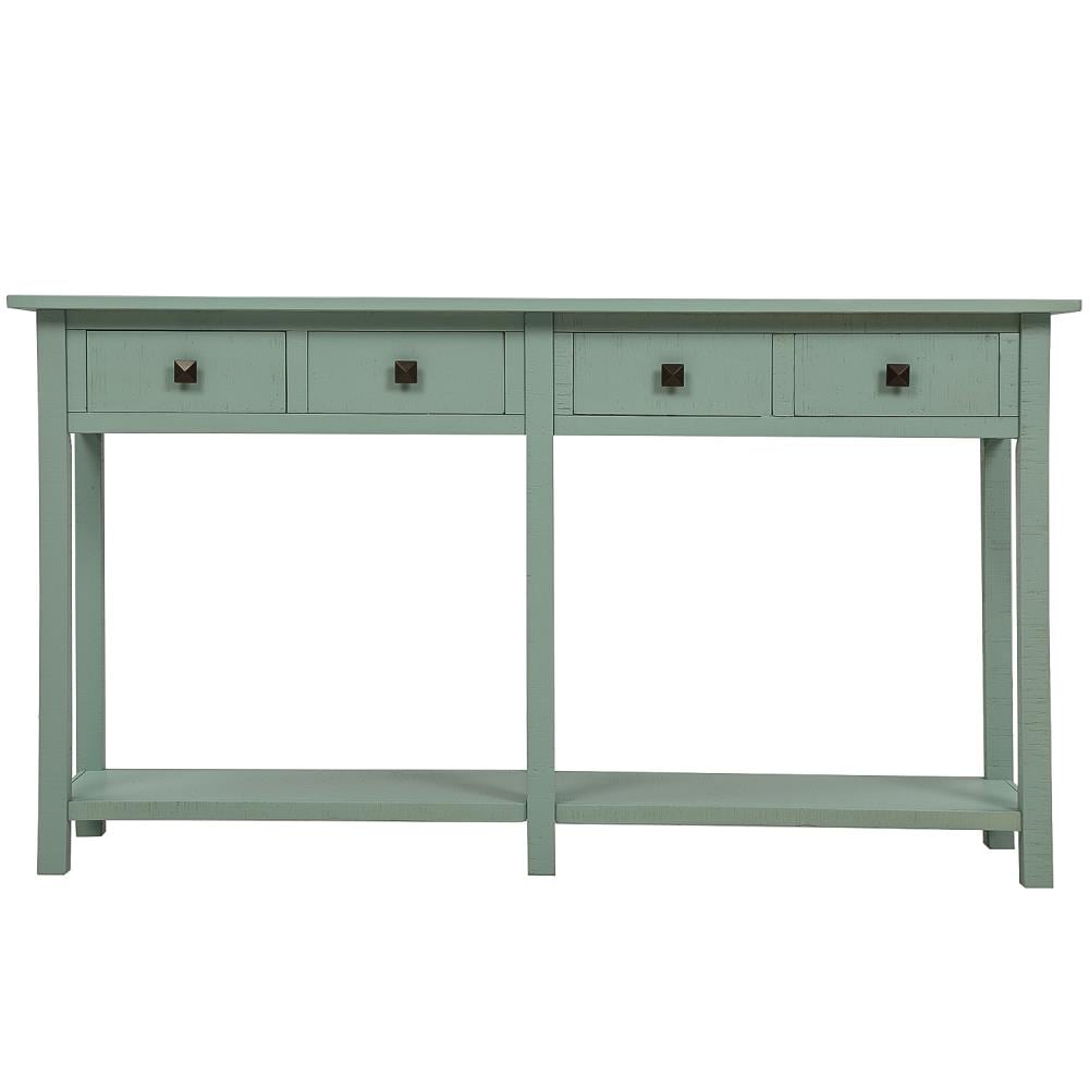 CASAINC TR-WF192012AAC Rustic Tiffany Blue Console Table