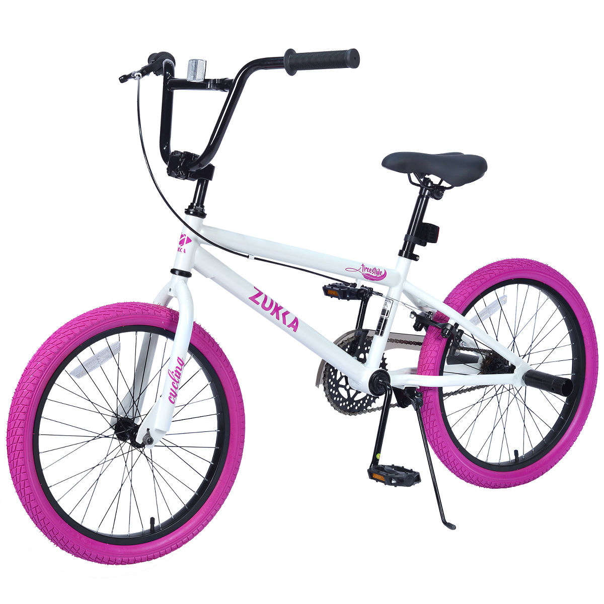 Wooakway 24 Inch Mountain Bike Boys Girls Steel Frame 21 Speed Dual Disc Brake Bicycle with Front Suspension MTB for Teenagers Daily Commuting and Off Road Riding