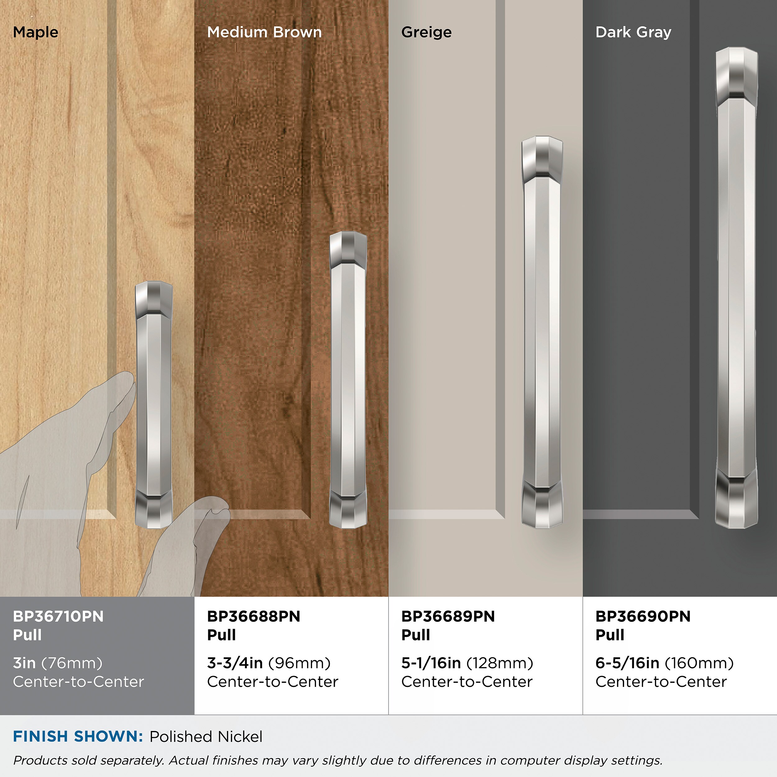 Amerock BP36710PN Cabinet-Pulls - View #8
