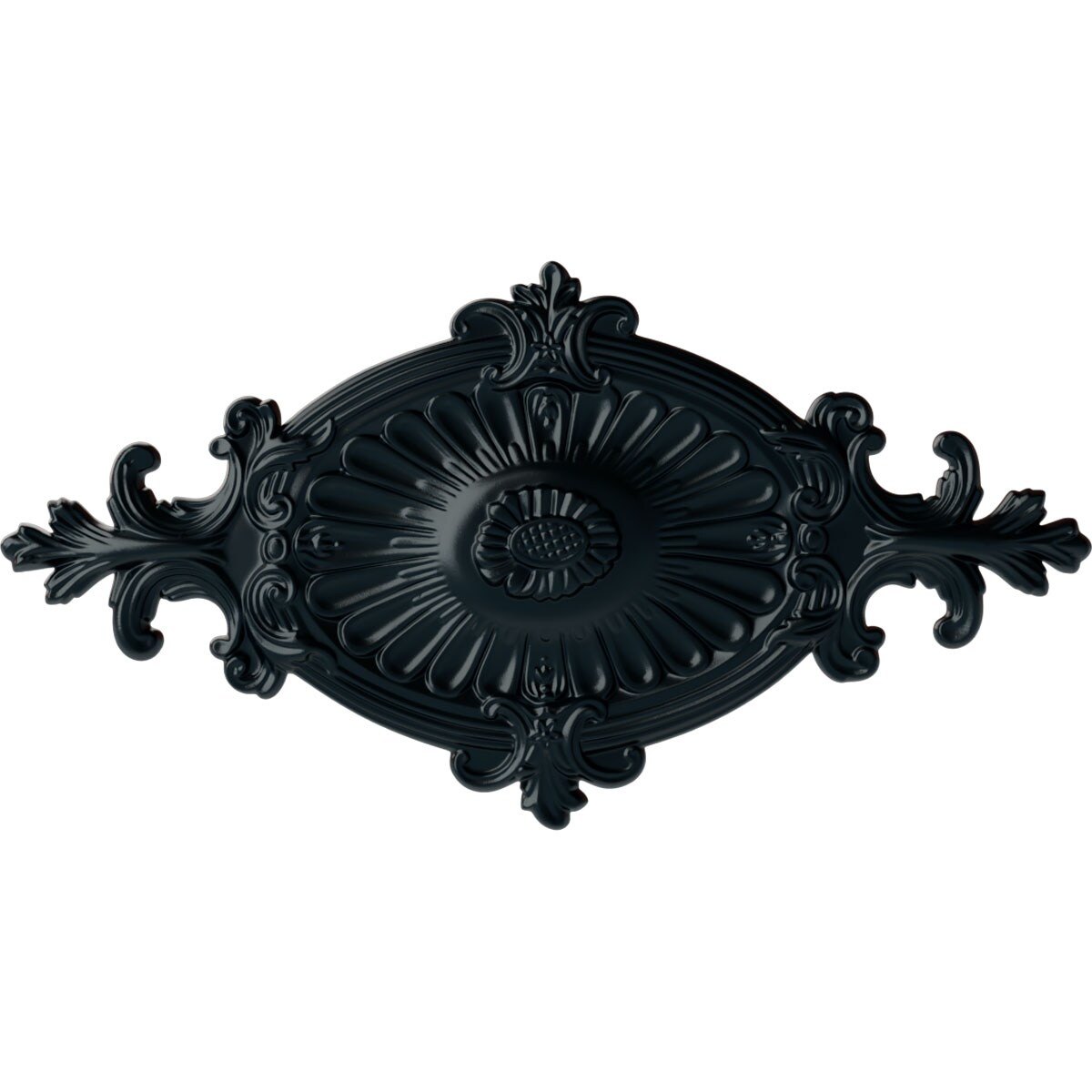 Ekena Millwork CM23RO1NSF Quentin 12.25-in W x 23.5-in L Painted Night Shade Polyurethane Whole Ceiling Medallion