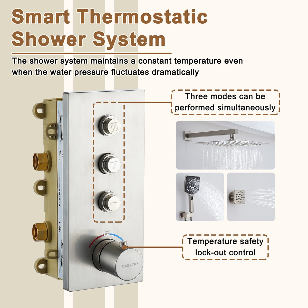 Mondawe OR-6001BN-DG Showerhead-Bar-Panels - View #7