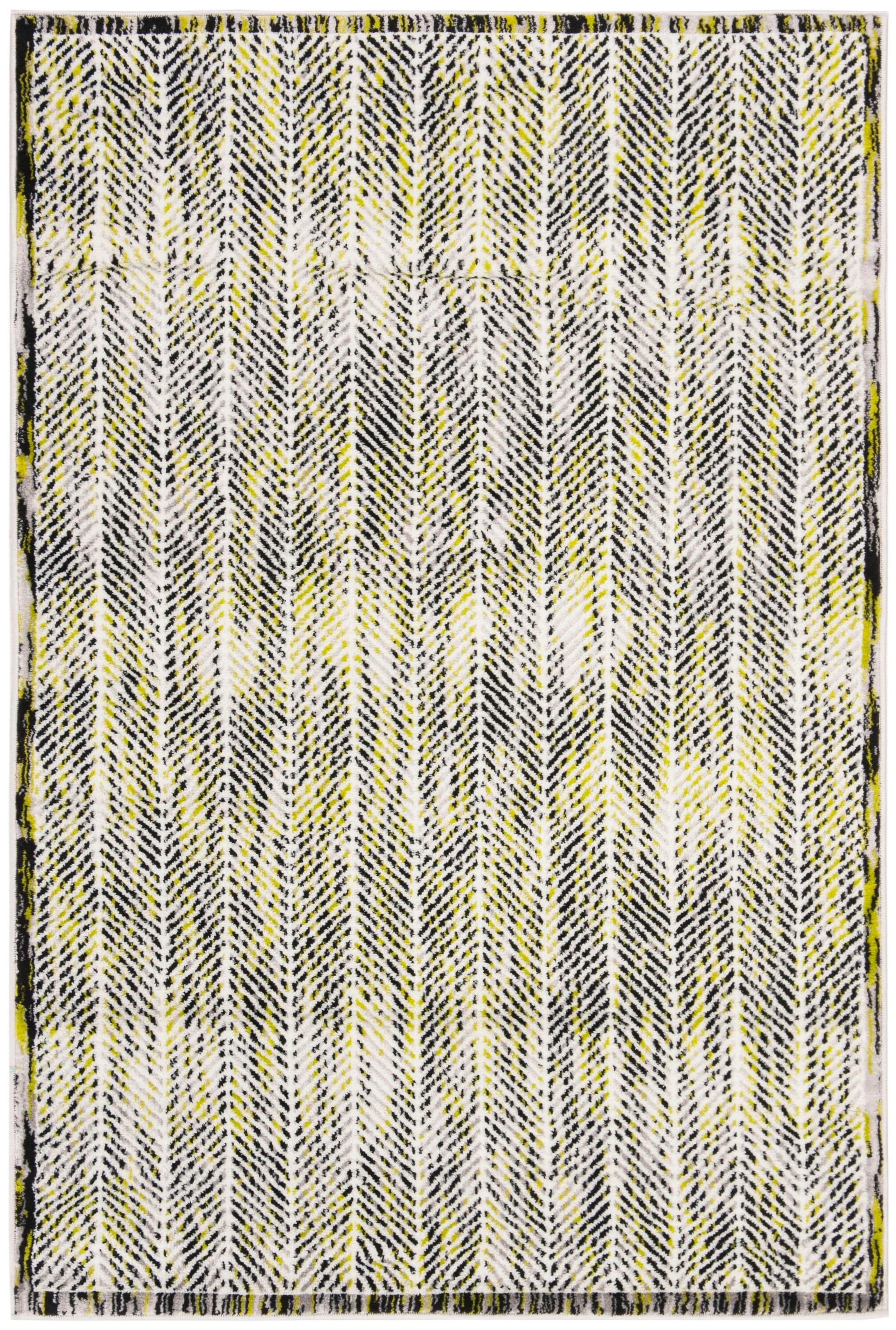 Safavieh SKY194G-4 Skyler Orla 4 x 6 (ft) Loomed Polypropylene Gray/Yellow Rectangular Indoor Abstract Bohemian/Eclectic Area rug