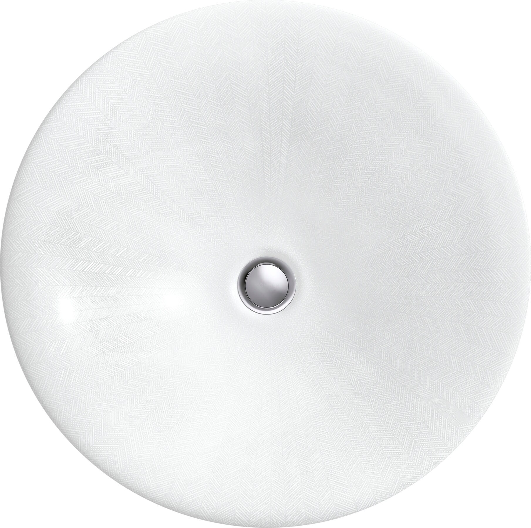 KOHLER Carillon Herringbone Vessel Round Traditional Bathroom Sink (17. ...