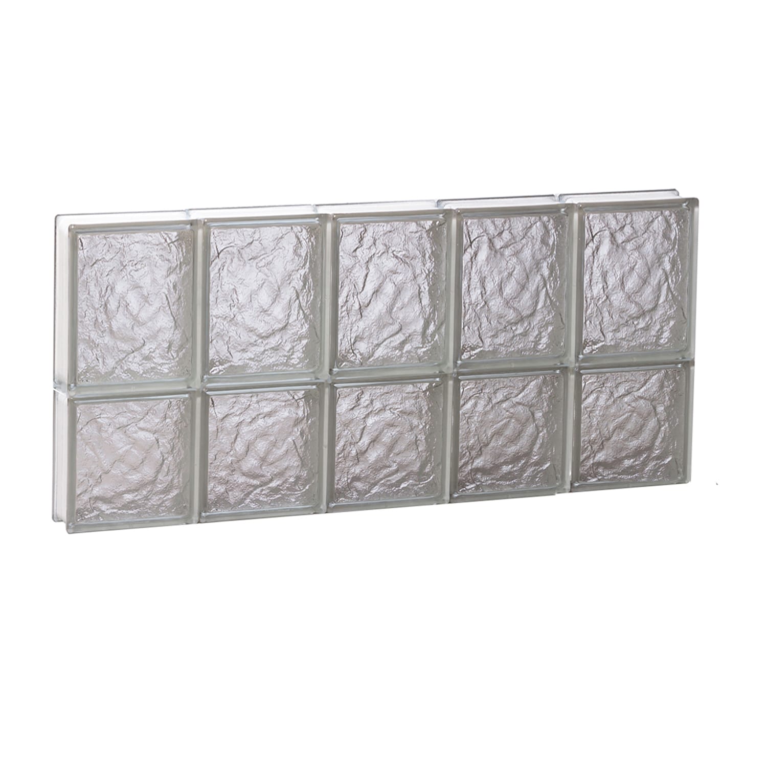 REDI2SET S3014IS Ice Glass 28-3/4-in x 13-1/2-in Frameless Replacement Glass Block Window