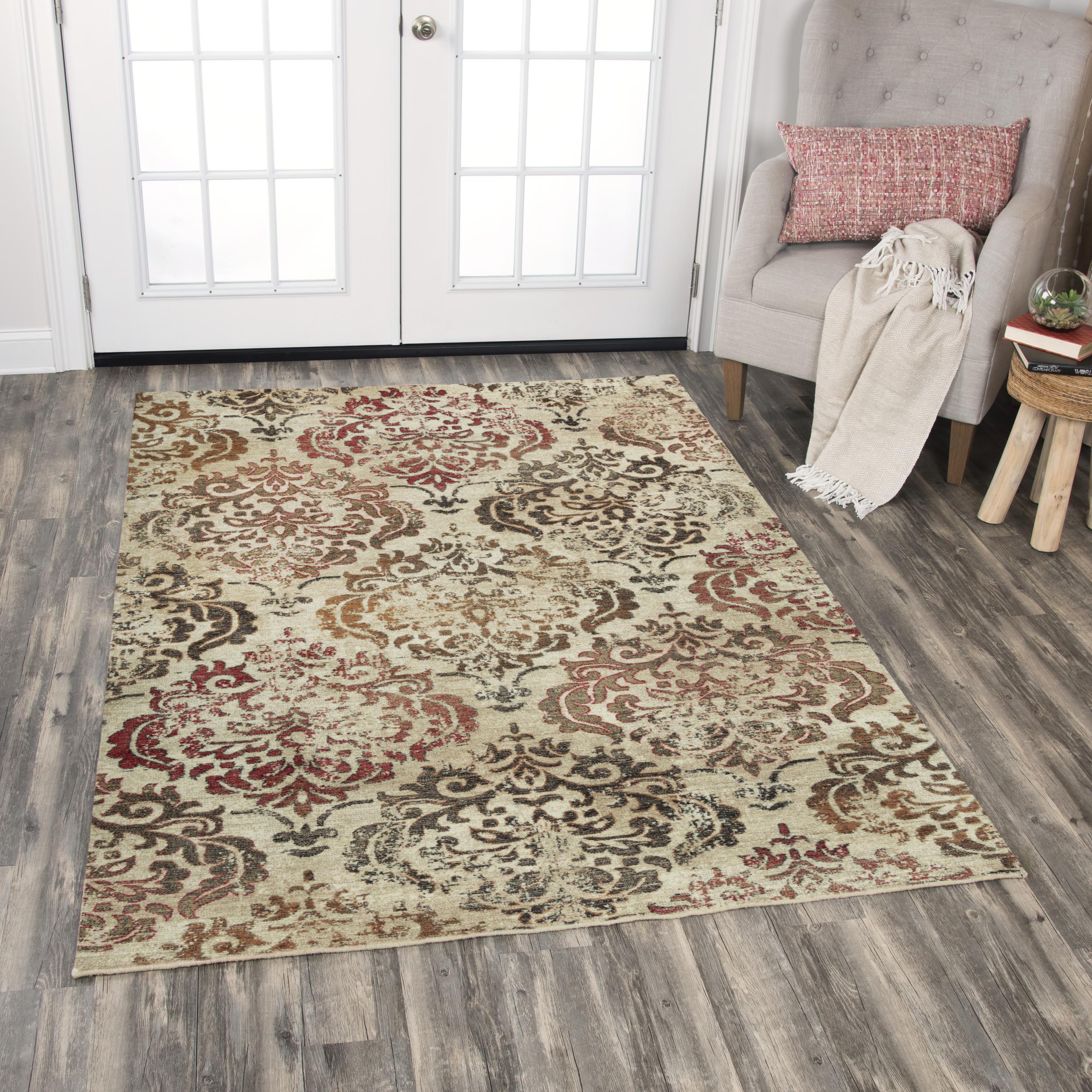 Maxy Home Bella Solid Brown 3 ft. 3 in x 4 ft. 8 in. Shag Area Rug 