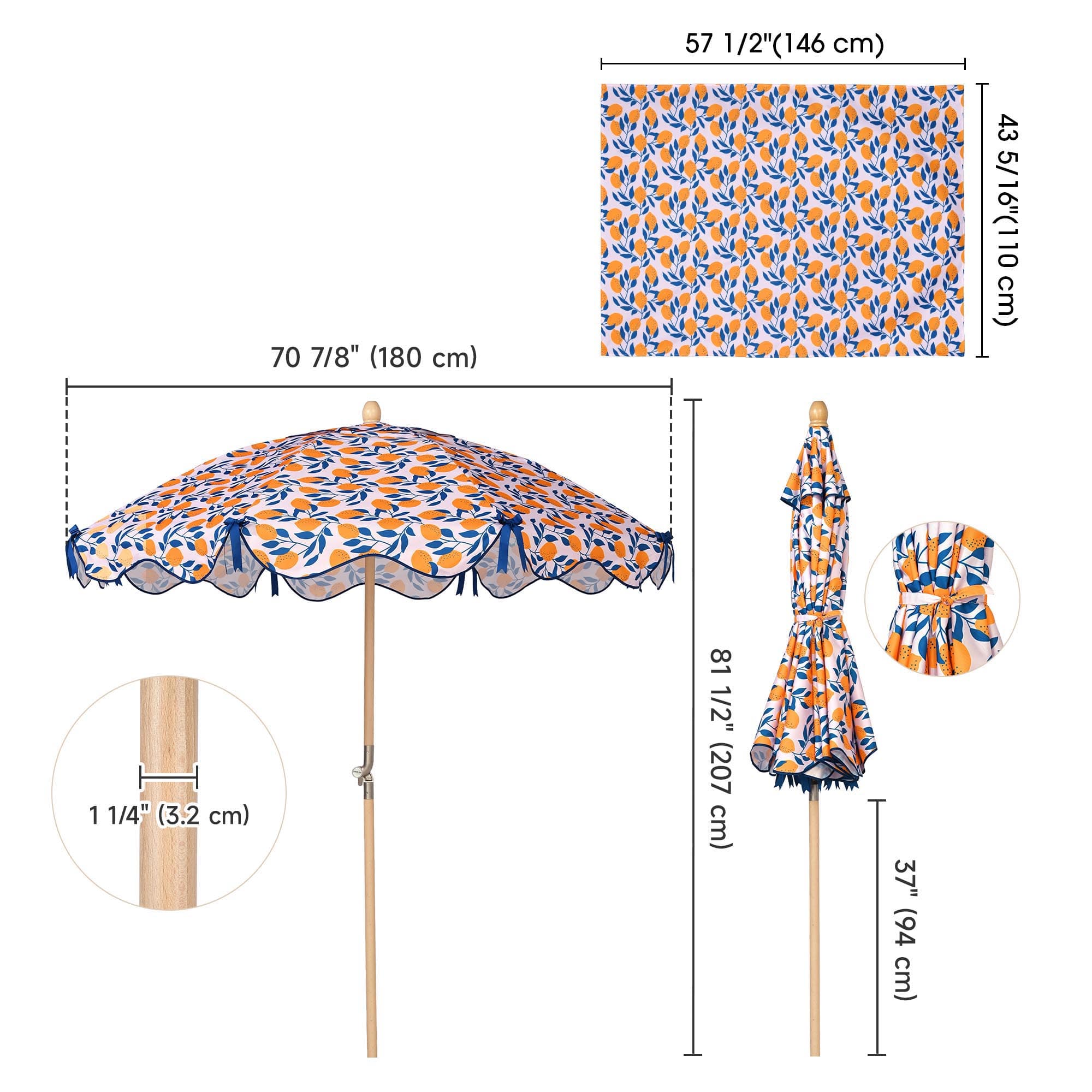 LAGarden 07LAUSET001-OB-01-LO Beach-Umbrellas - View #7