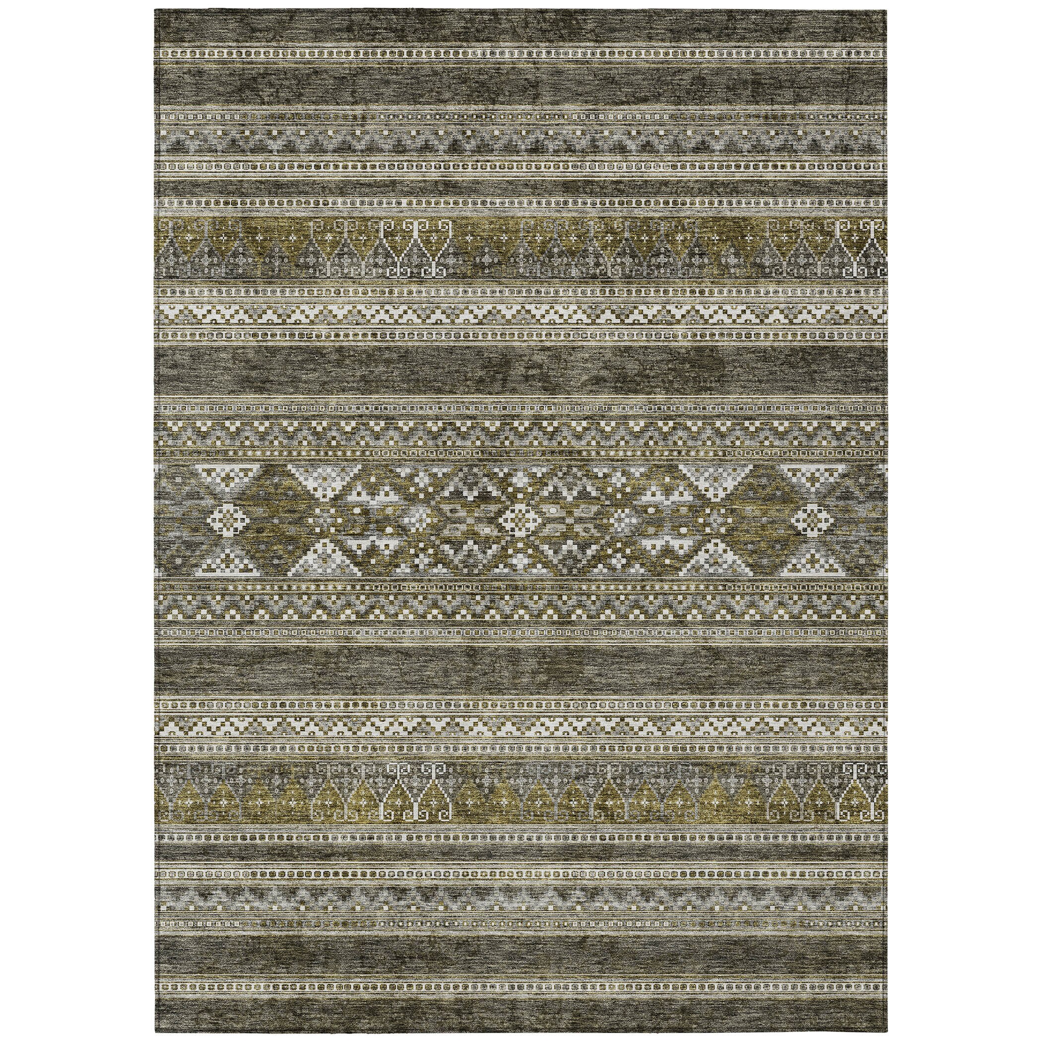 Addison Rugs ACN714TP3X5 Chantille ACN714TP 3 x 5 (ft) Polyester Taupe Rectangular Indoor/Outdoor Geometric Machine washable Area rug