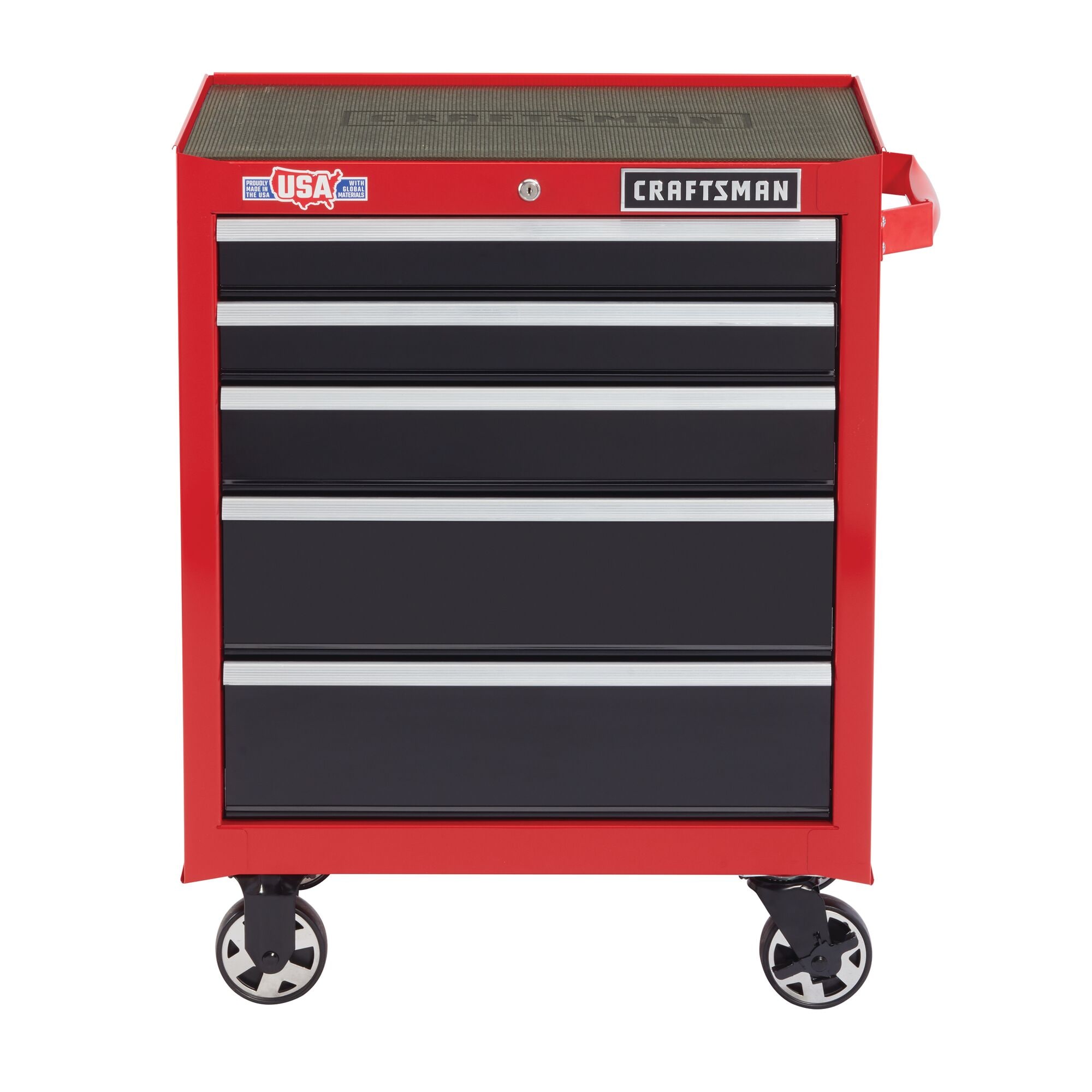 2000 Series 26.5-in W x 34-in H 5-Drawer Steel Rolling Tool Cabinet (Red) | - CRAFTSMAN CMST22752RB