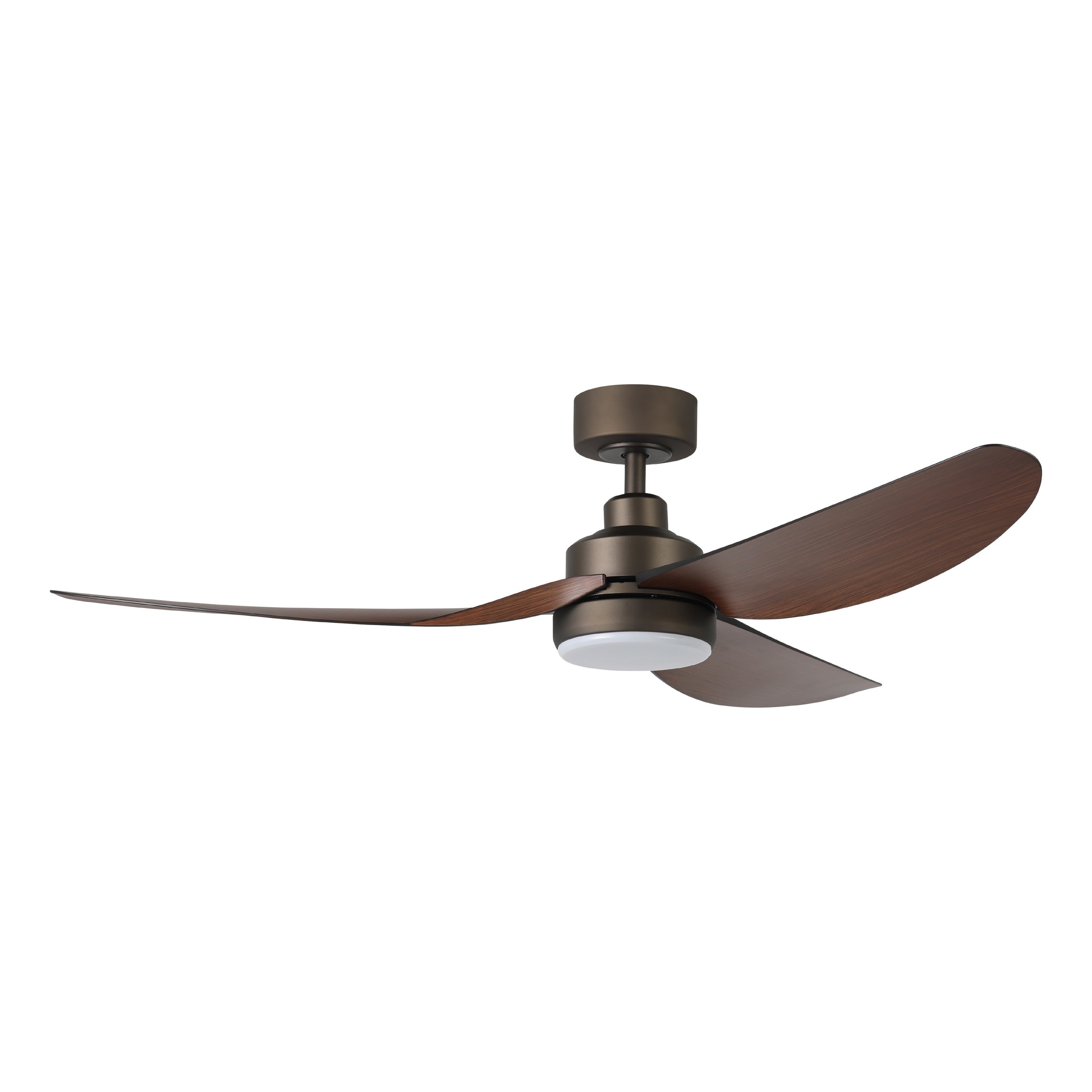 EGLO 235145-5612A Arlington 56-in Integrated LED Oil Rubbed Bronze with Koa Blades Ceiling Fan With Light - Remote Included ( 3 -Blade )