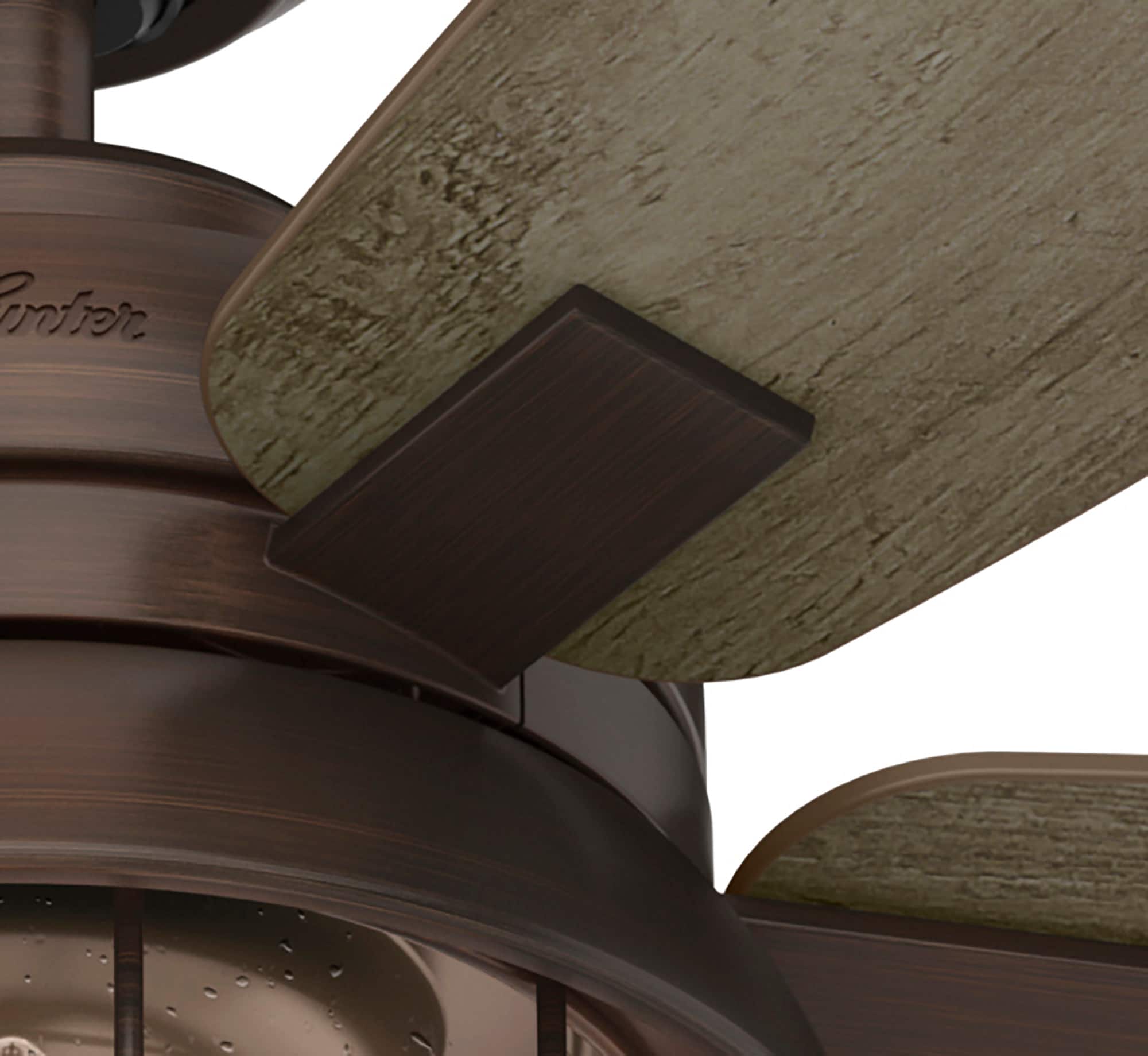 52" Weathered Copper Ceiling Fan with Light and Remote