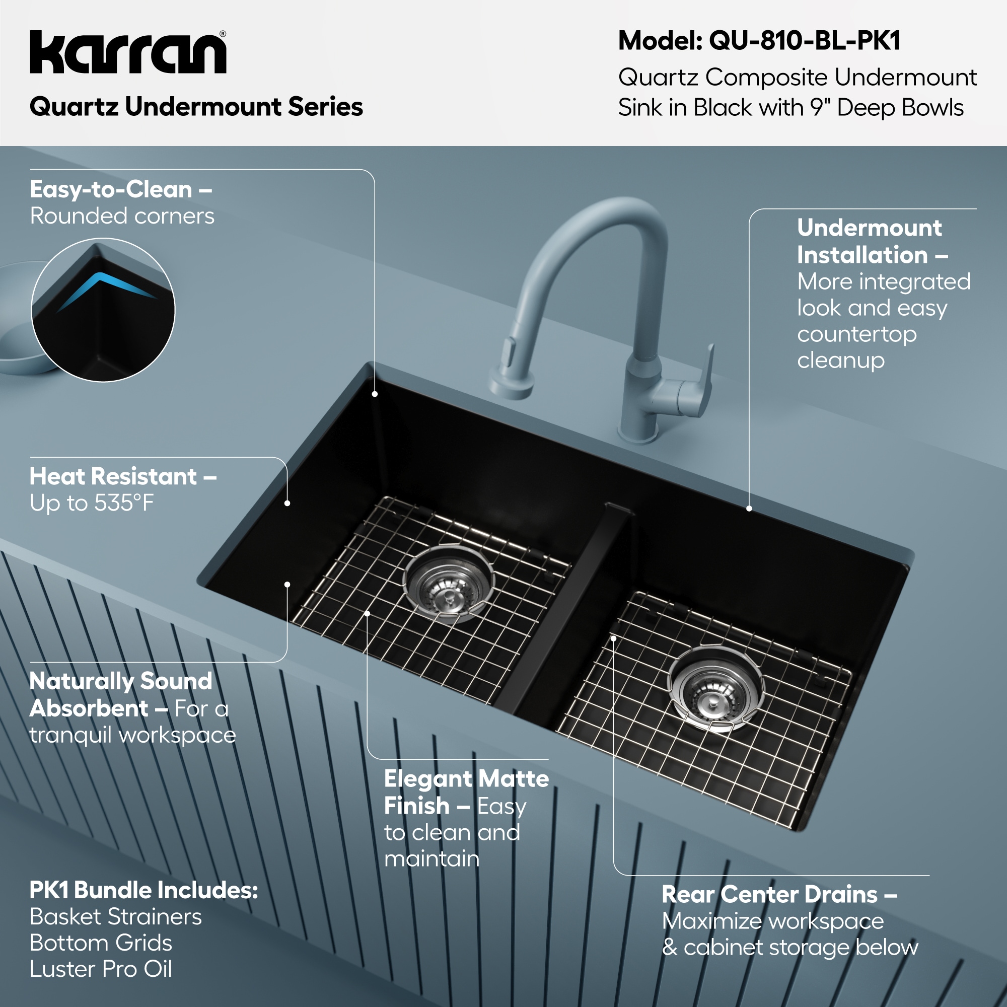 Karran QU-810-BL-PK1 Kitchen-Sinks - View #5