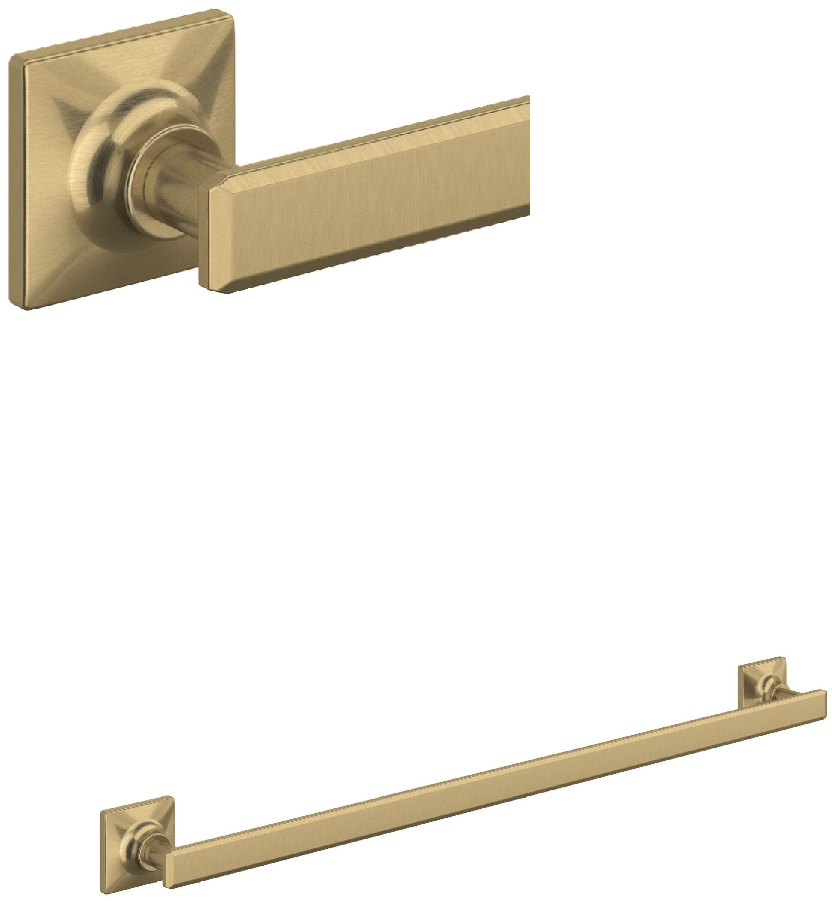 Antique Gold Wall Mounted Brass Towel Bar