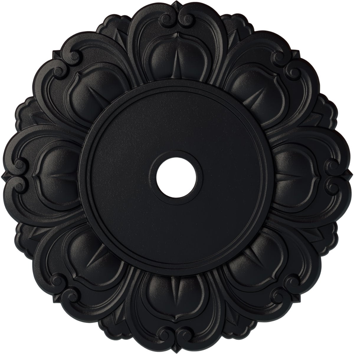 Ekena Millwork CM32ANSGS Angel 32.25-in W x 32.25-in L Painted Steel Gray Polyurethane Whole Ceiling Medallion