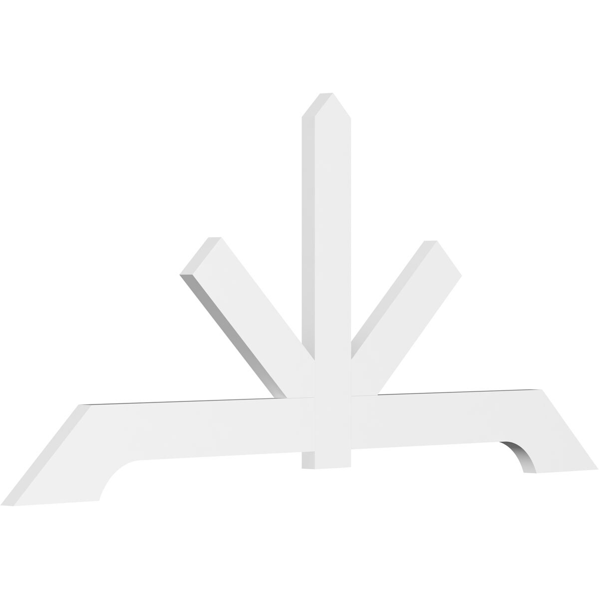 Ekena Millwork GBP096X44X0206VAN00 Vanguard White PVC Gable bracket