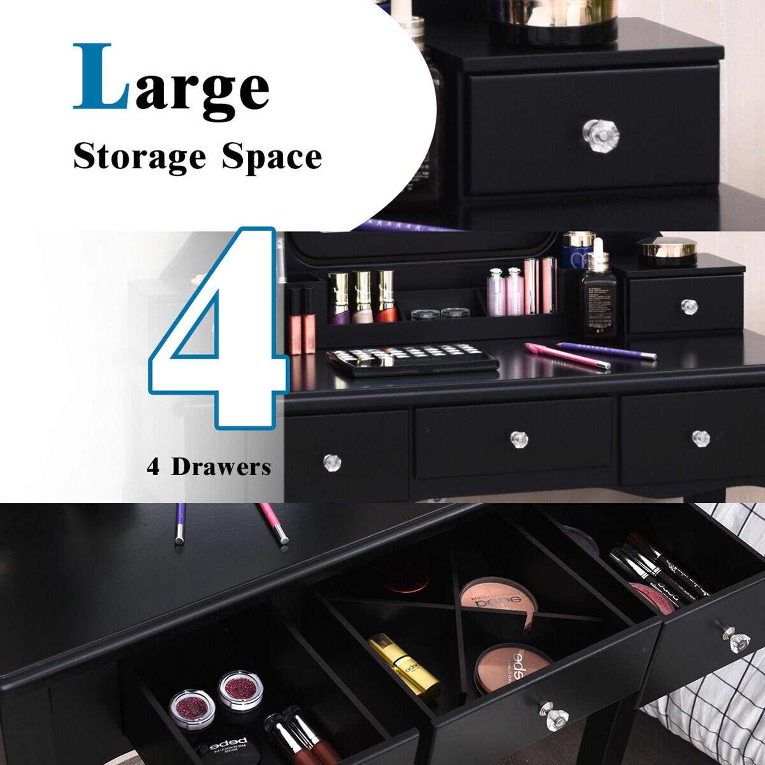 Costway CSHY001337 Bedroom-Vanities - View #7