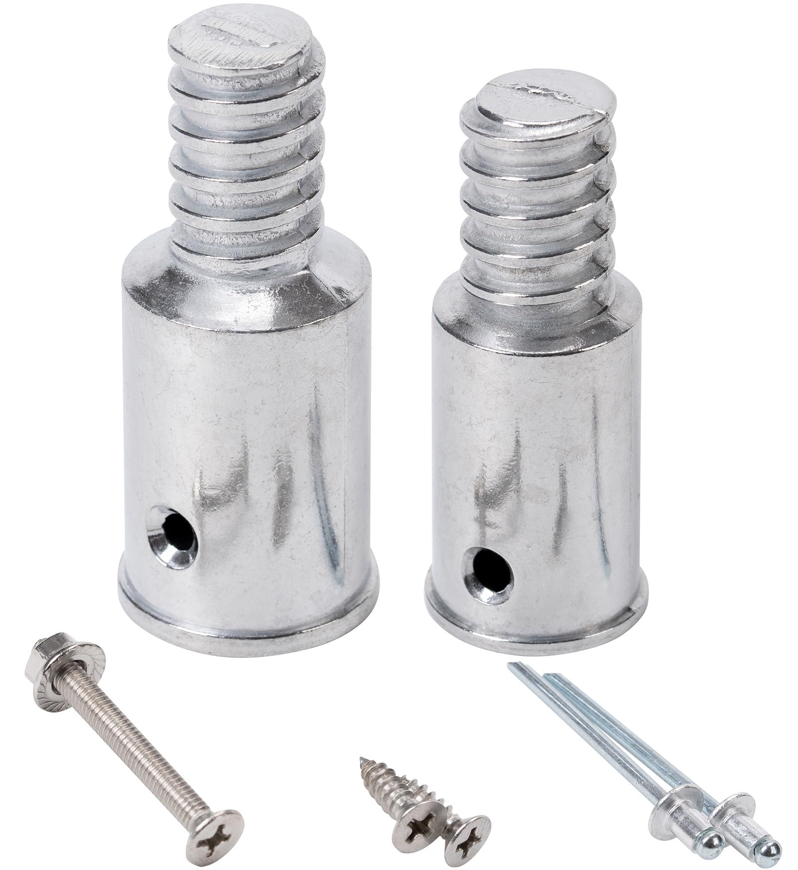 Afoxsos  Threaded Tips Replacement Set for Extension Poles and Broom Handles Fits Most Telescopic Poles and Wood Handles Aluminium Alloy 2